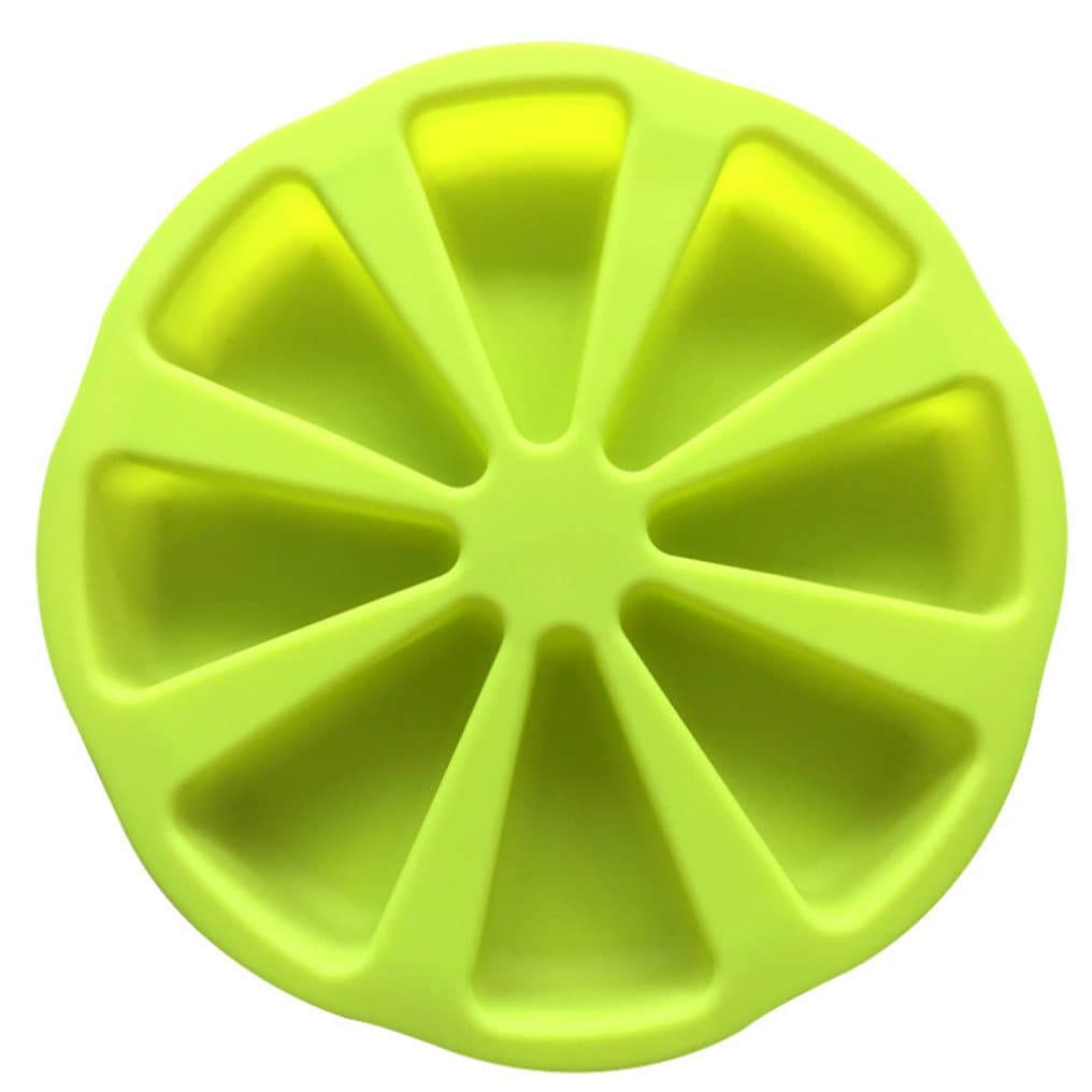 Kisweet 8 Triangle Cavity Silicone Portion Cake Mold Silicone Pastry Pan Pizza Slices Pan