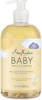 Shea Moisture Raw Shea, Chamomile And Argan Oil Baby Head To Toe Shampoo, 384 ml, 13 Fl Oz (Pack Of 1)