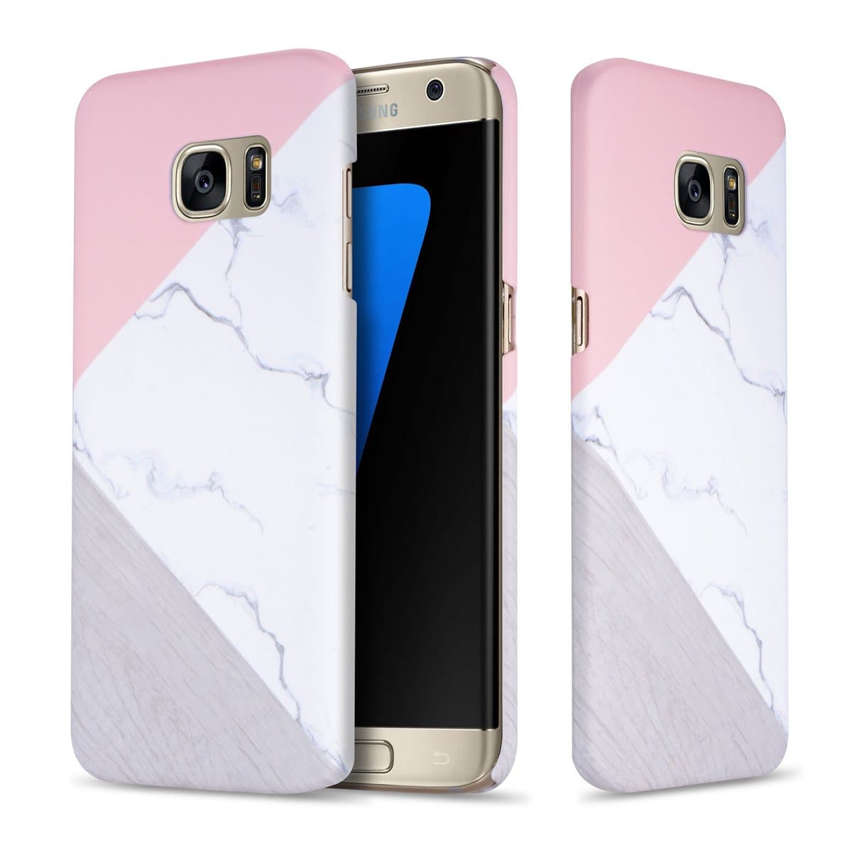 Leobray Samsung Galaxy S6 Maeble Case, [Marble Pattern] Slim-Fit Ultra-Thin Anti-Scratch Shock Proof Non-Slip Anti-Finger Print PC Hard Case for Samsung Galaxy S6 - Pink