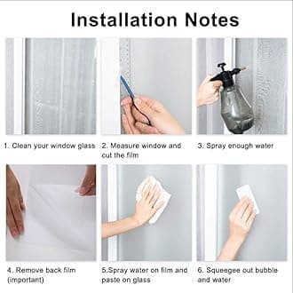 Acmore Stained Glass Church Style Decorative Privacy Window Film Static Cling No Adhesive Heat Control Glass Sticker for Home Office W19.7 x H72.8(50x185cm)