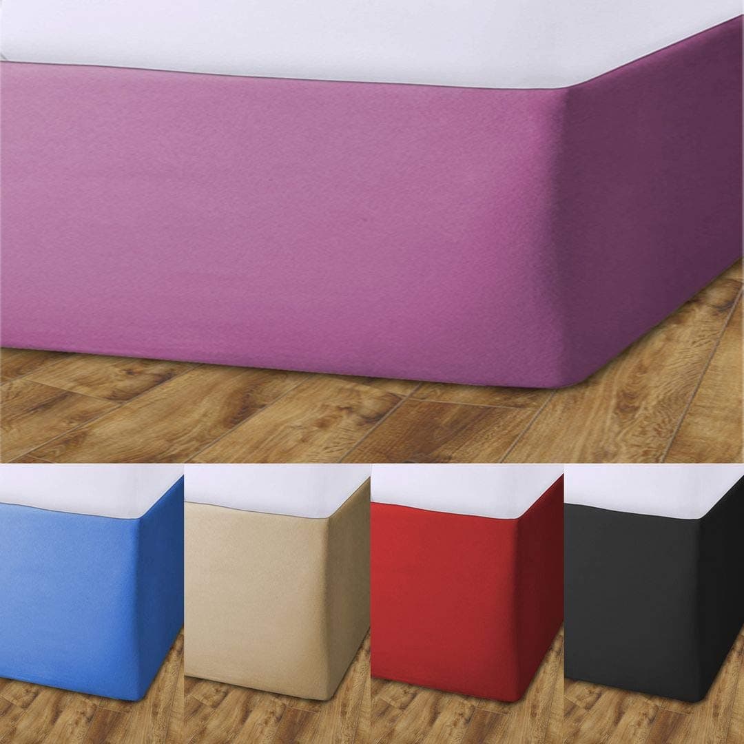 John Aird Elasticated Bed Valance Divan Base Cover Skirt (Pink, Super King)