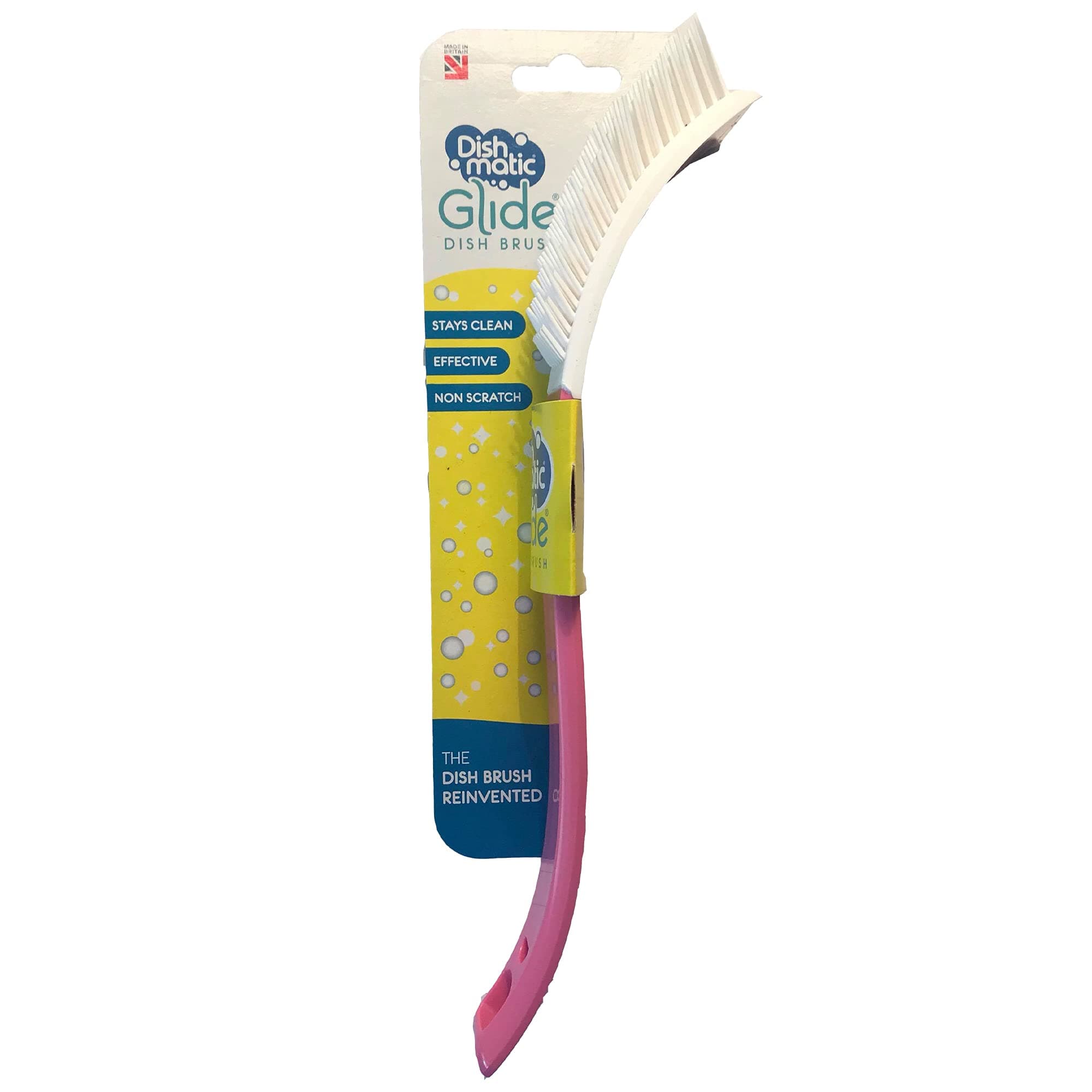 Easy Do Dish Matic Glide Non-Scratch Washing-Up Brush – Soft Bristles and Scraper for Easy Dish Washing Brush Cleaning | Colour May Vary