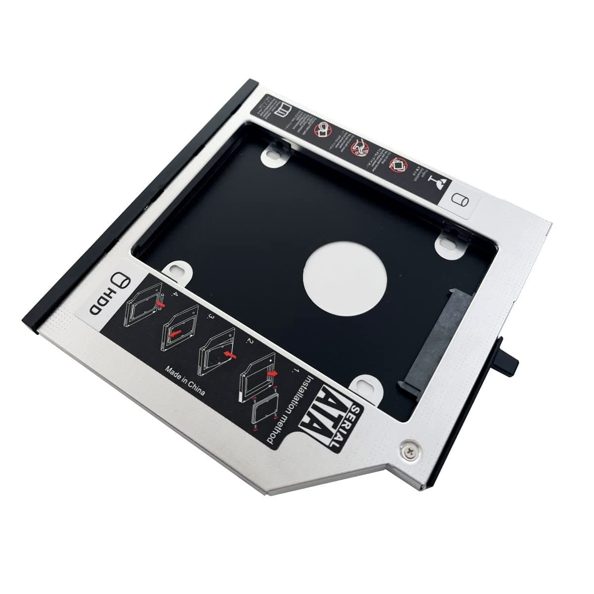 2nd HDD SSD Hard Drive Caddy Adapter for Lenovo Thinkpad T400 T400s T500 T410 T410s T410i T410si T420s T420si T430s T430si W500 X200 X201 X220 UltraBase (T400)