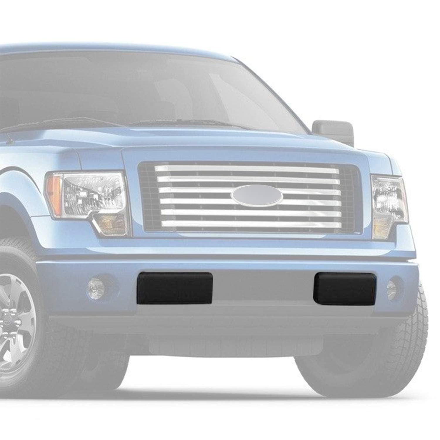 Front Bumper Guards Pads Replacement for 2009-2014 Ford F150 Inserts Caps