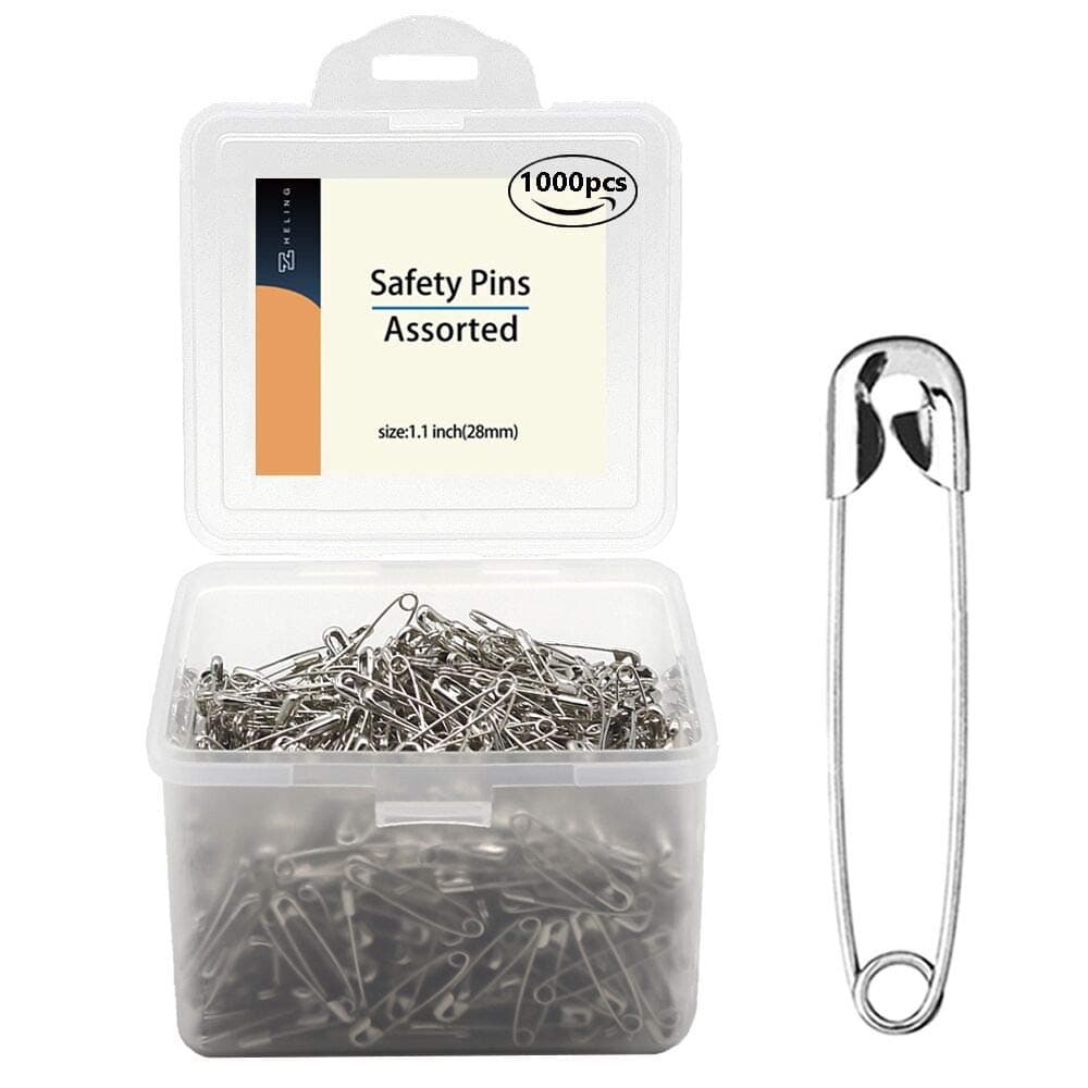 1000 Pieces - 1.1 Inch Clips Tool Kit - Assorted Decorative Pins, Sewing Accessories