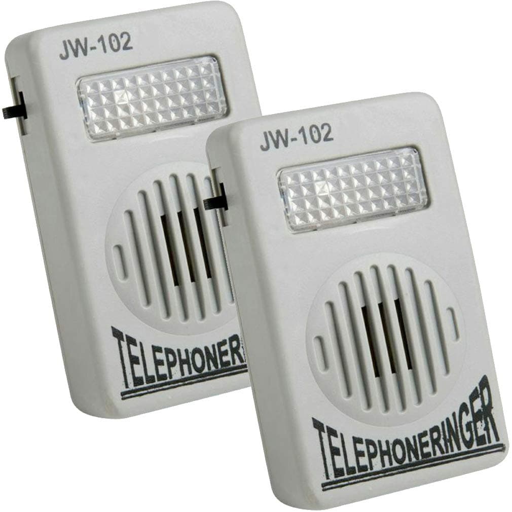 Evelots Phone Amplifier-Loud Ring Volume-Flashing Light-Install in Seconds-Set/2