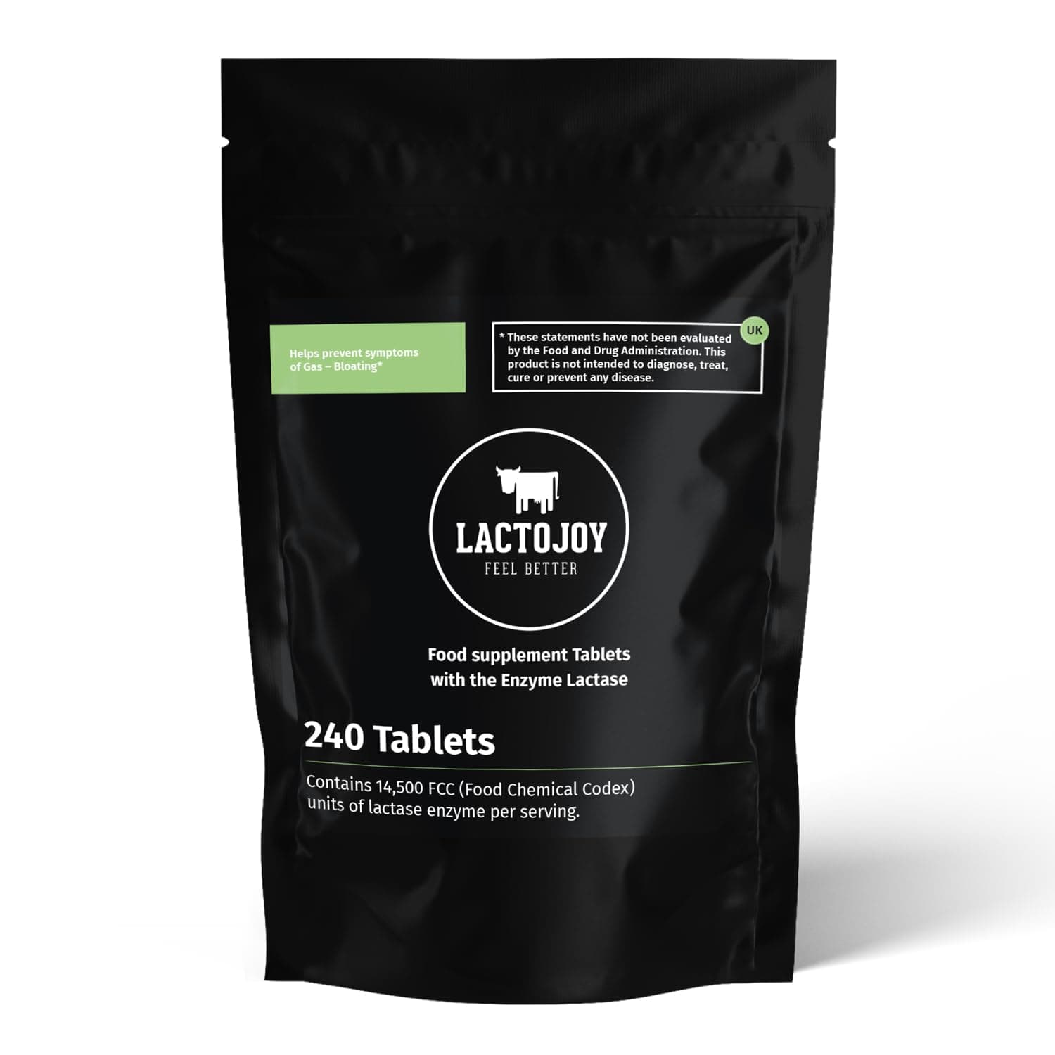 – Lactase Tablets | Helps with Lactose Intolerance | 240 Pcs. Refill of Extra-Strength Dose (14,500 FCC) | 100% Vegan | Supports The Lactose Digestion | Chemical Free