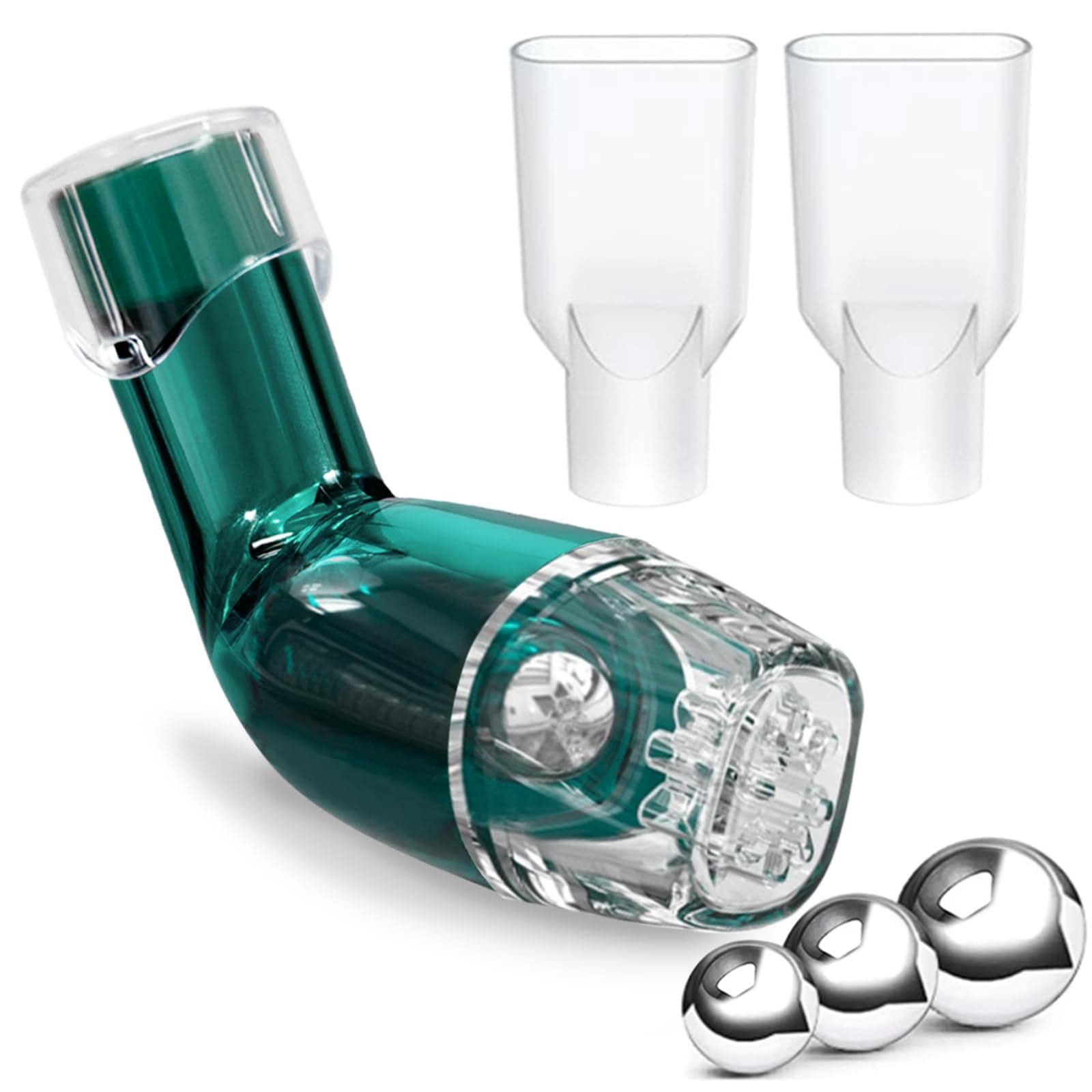 Flutter Valve Breathing Exercise Device for Lungs, Portable Lung Exerciser & Mucus Clearance Device, Adjustable Resistance for Mucus Removal