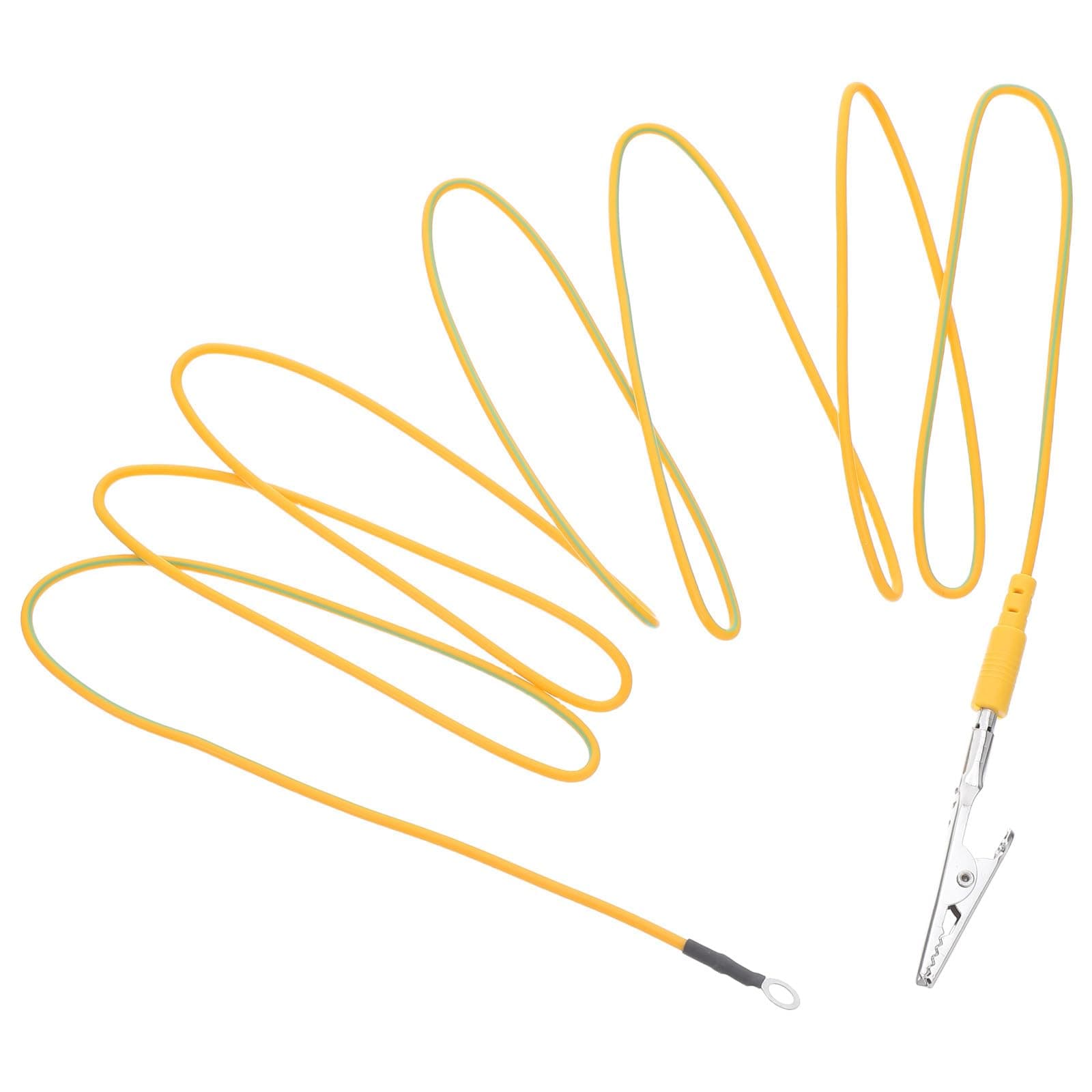 5pcs Anti-static Grounding Cable 1.8m with Alligator Clip and Terminal Lug Portable Electrical Device Ground Wire for Esd Protection and Safe Equipment Grounding