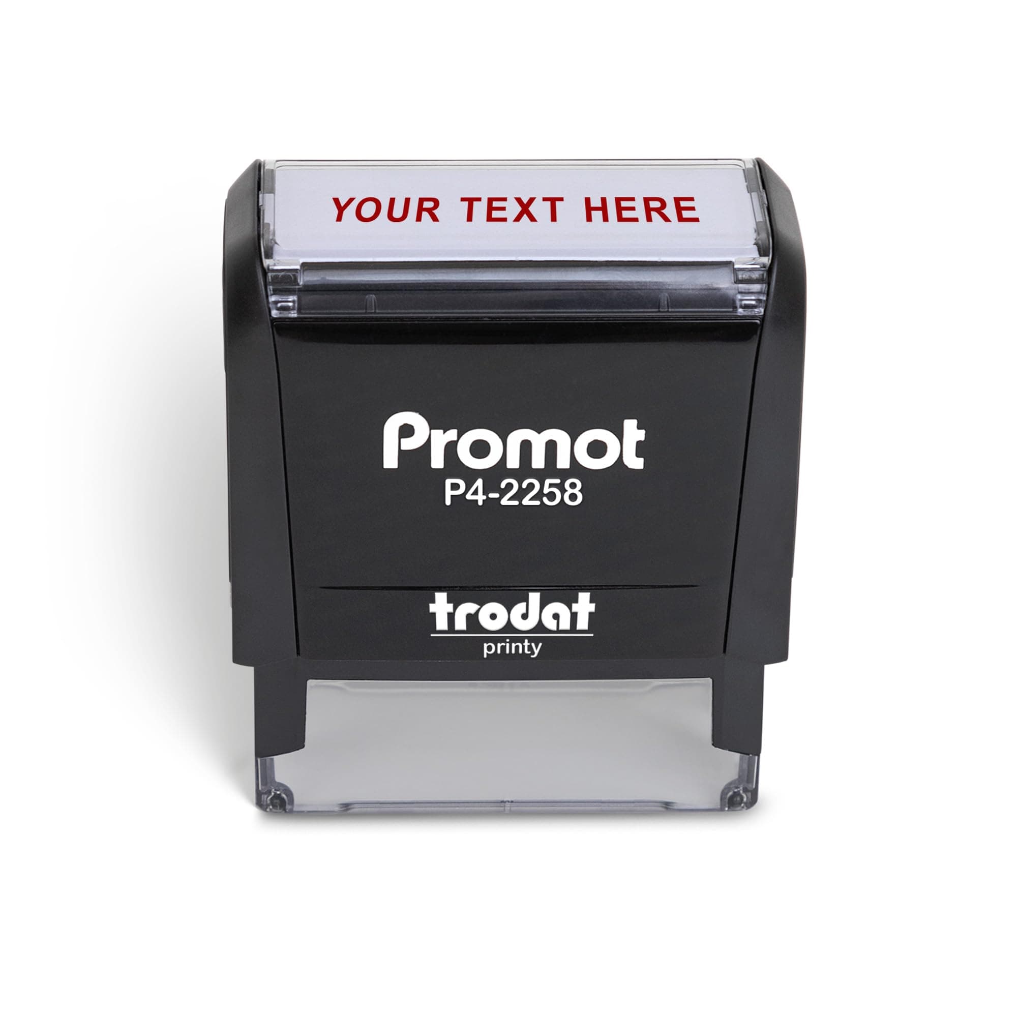 Promot Self Inking One Line Custom Stamp - Ideal Use as Office, Teacher, Address, & Business Label Stamp - for Personal and Professional Use- Choose Fonts & Color, Easy Alignment (Large)