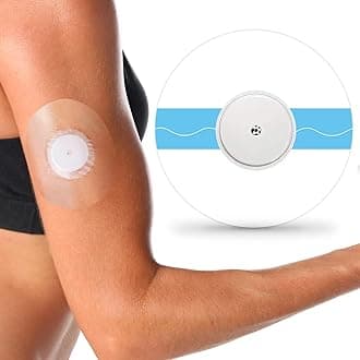 60Pack Freestyle Libre 2 Plus Sensor Covers Waterproof Lingo CGM Monitor Overpatch, Transparent Libre 1/2/3 Plus Sensor CGM Adhesive Patches, 15 Days Long Stay Latex-Free & Hypoallergenic