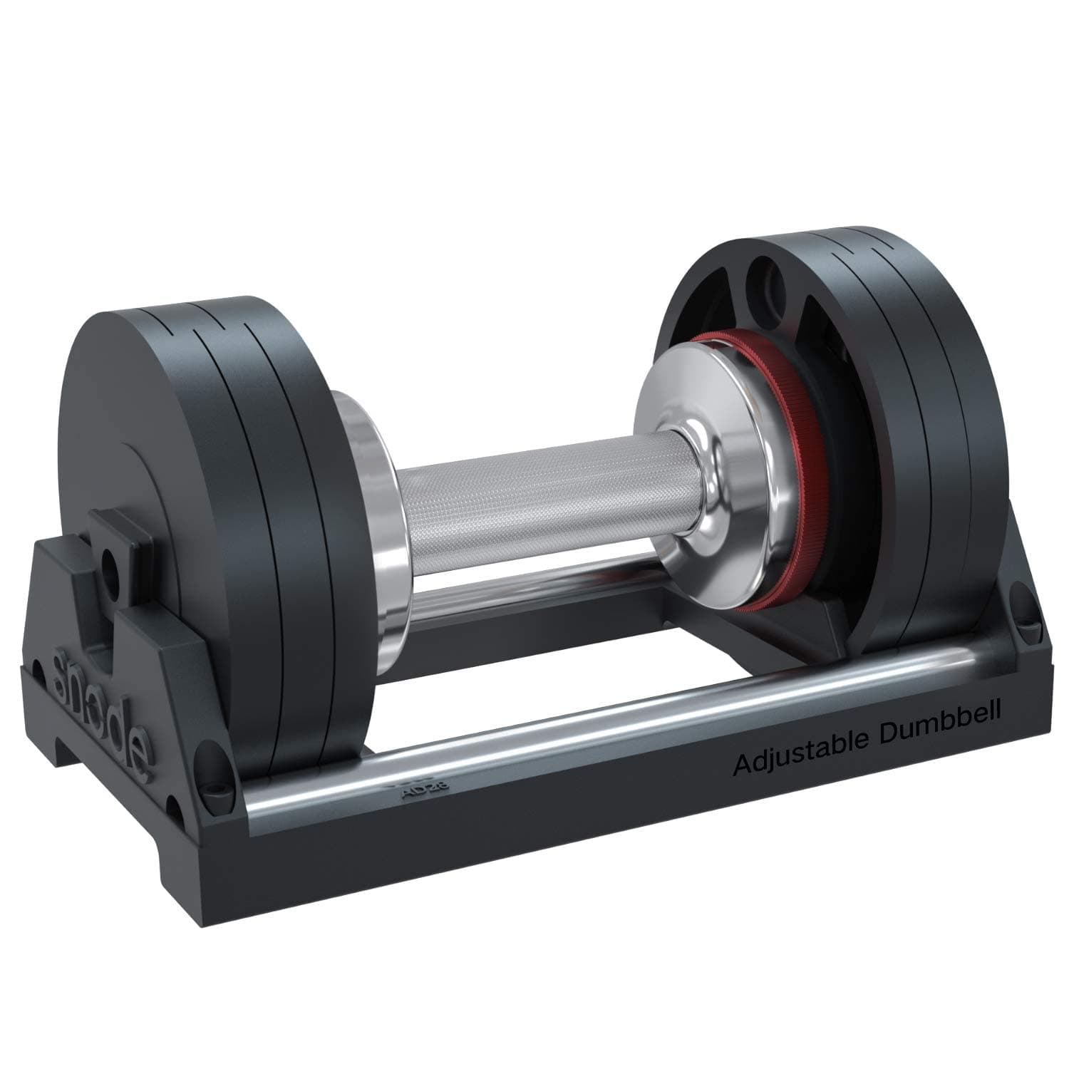 SNODE Adjustable Dumbbell, 28/50lb Cast Iron Dumbbell (Single) - Adjustable Weights with Anti-Slip Metal Handle, Iron Base, Fast Adjust Weights for Strength Training Home Gym