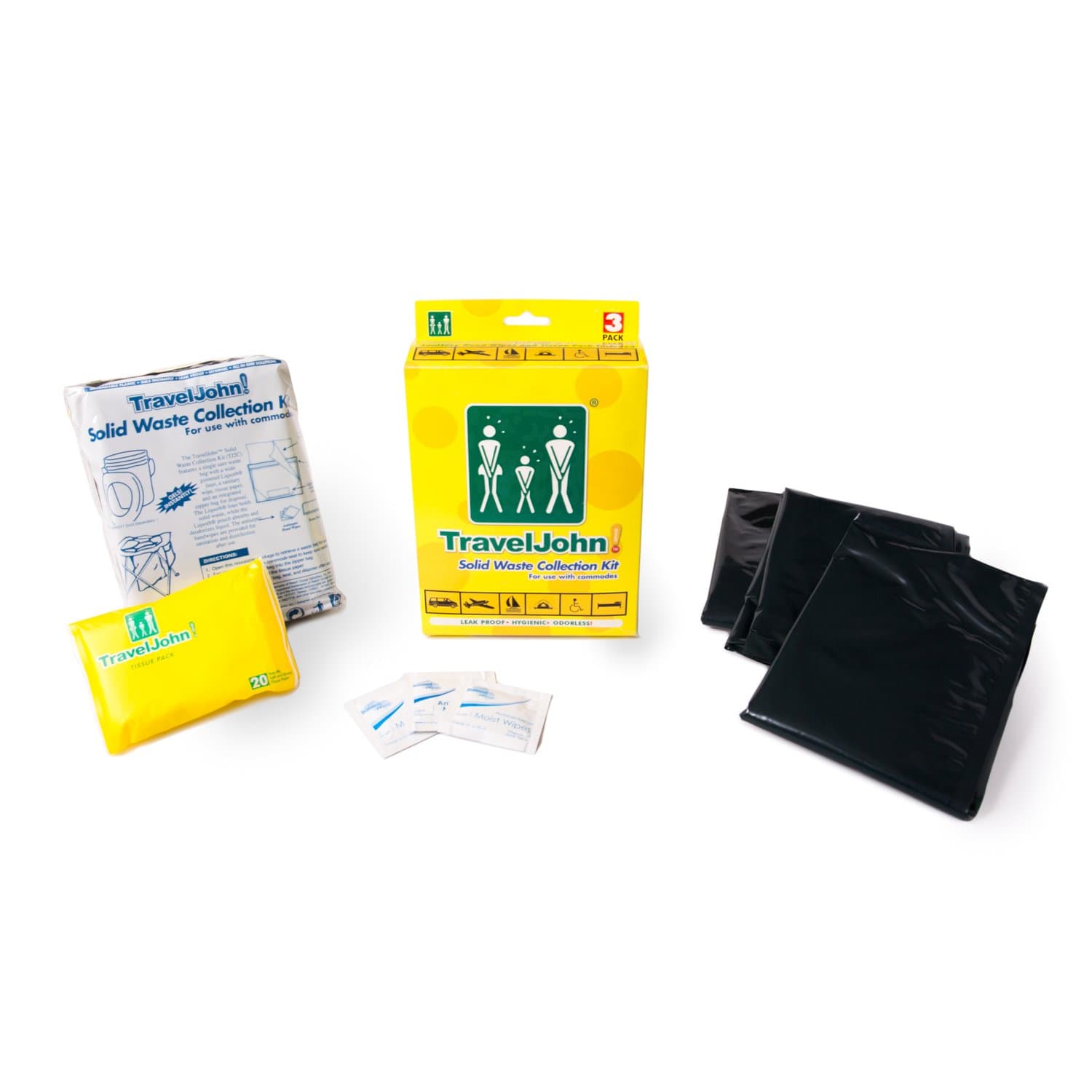 TravelJohnDisposable Solid Waste Bags - 3-Pack