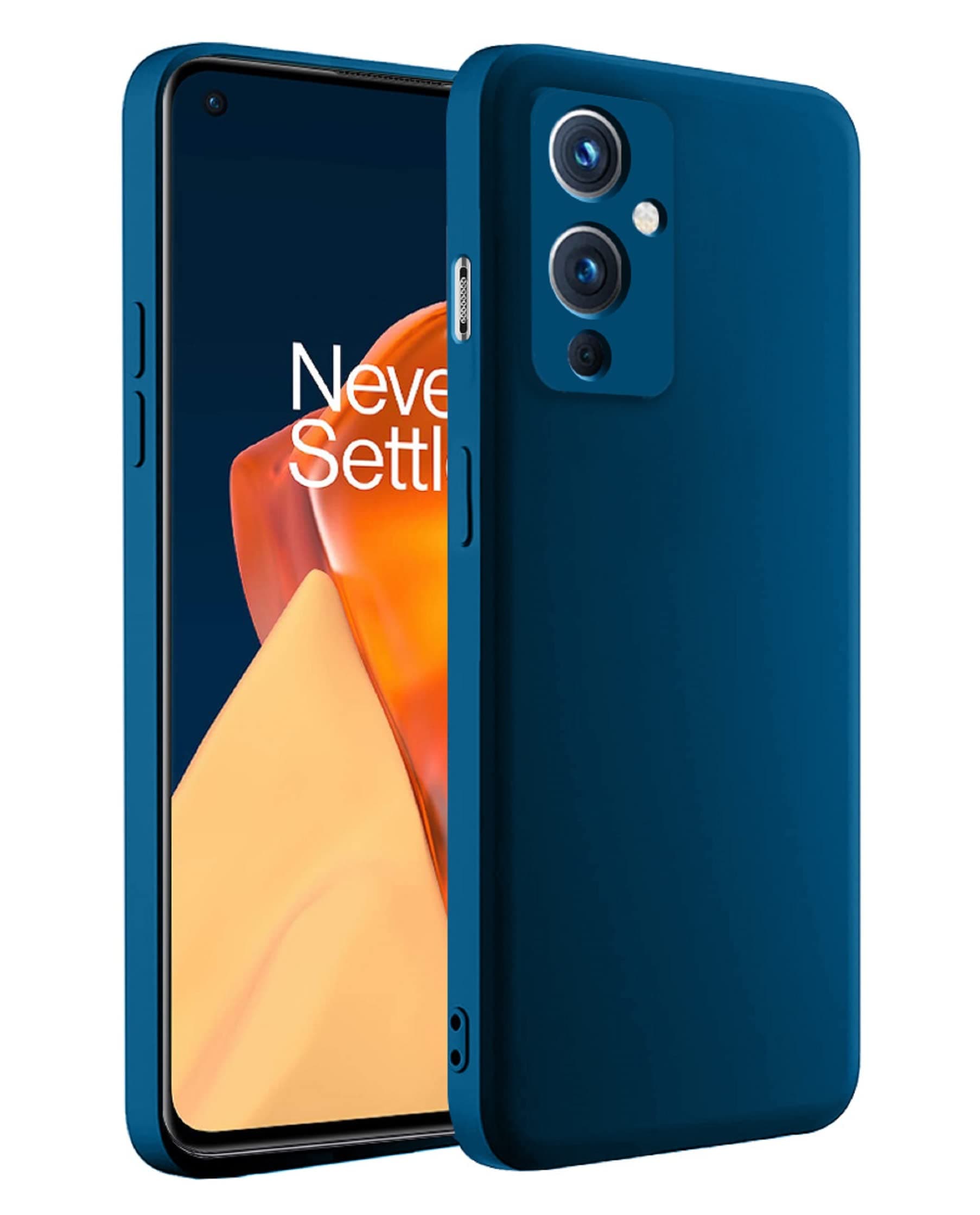 Back Cover for OnePlus 9 Back Cover Case Silicone (Blue)