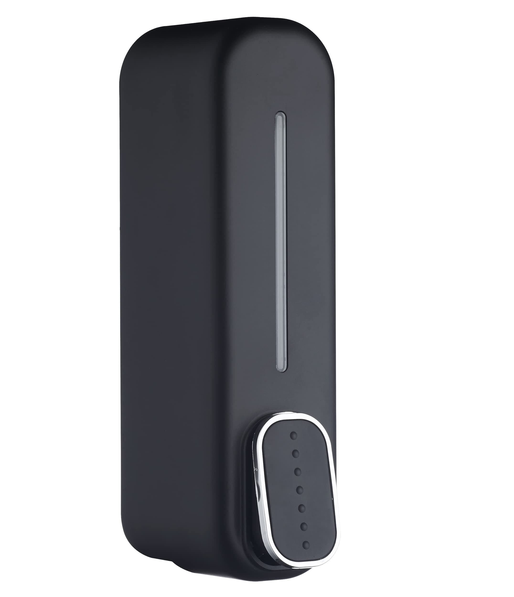 Bath Guru Multipurpose Soap Dispenser Wall Mounted ABS Shampoo Lotion Sanitizer Dispenser for Bathroom (350 Ml, Smart Black, Plastic)