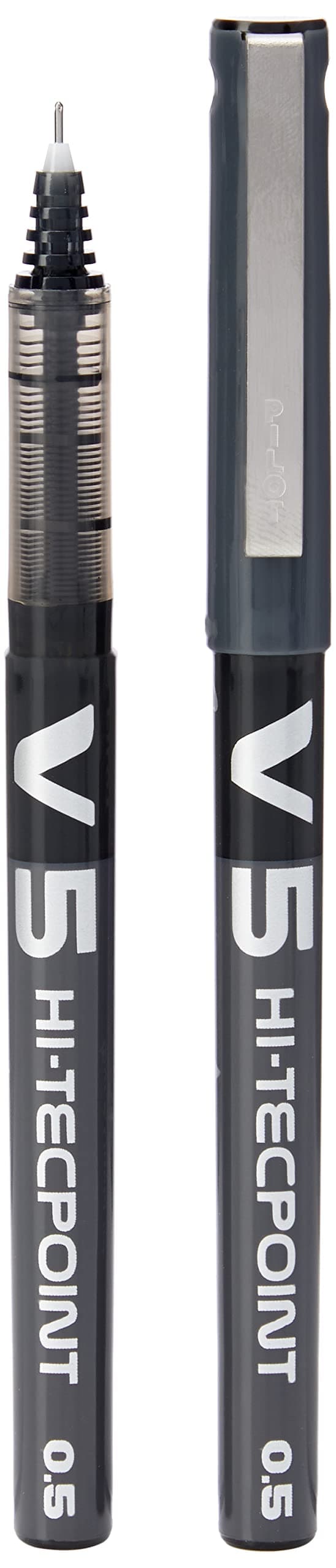 V5 0.5 mm Liquid Ink Rollerball Pen - Black (Pack of 5), 3131910541103