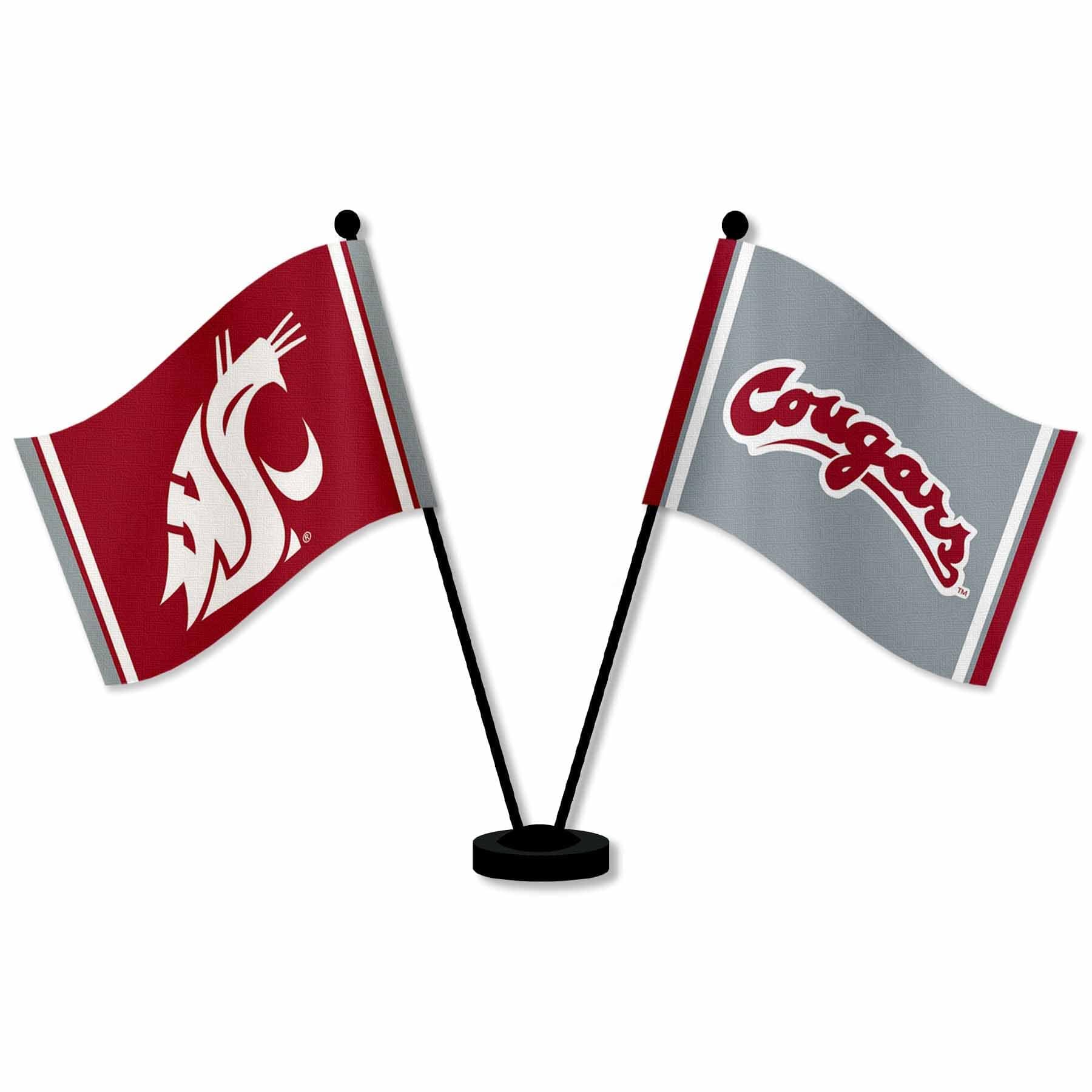 WinCraftWashington State Cougars Desk and Table Top Flags