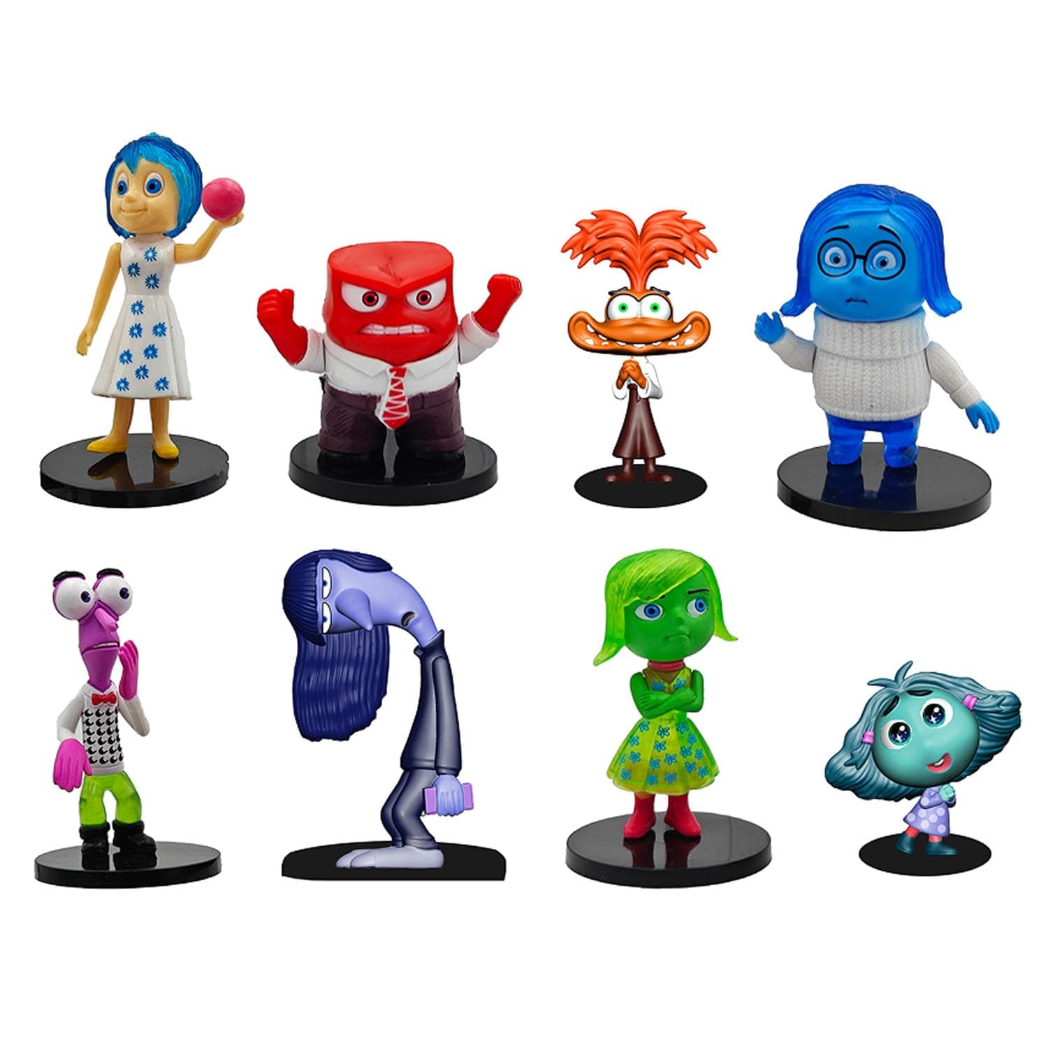 MC TTL 8 Pcs Inside out 2 Cake Topper, PVC Inside out 2 Toys Mini Figures Toy, Dessert Table Decorations for Home Office Collectible Decoration Ornaments Kids Gift.
