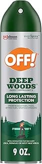OFF! Deep Woods Insect Repellent Aerosol, Bug Spray with Long Lasting Protection from Mosquitoes, 9 oz