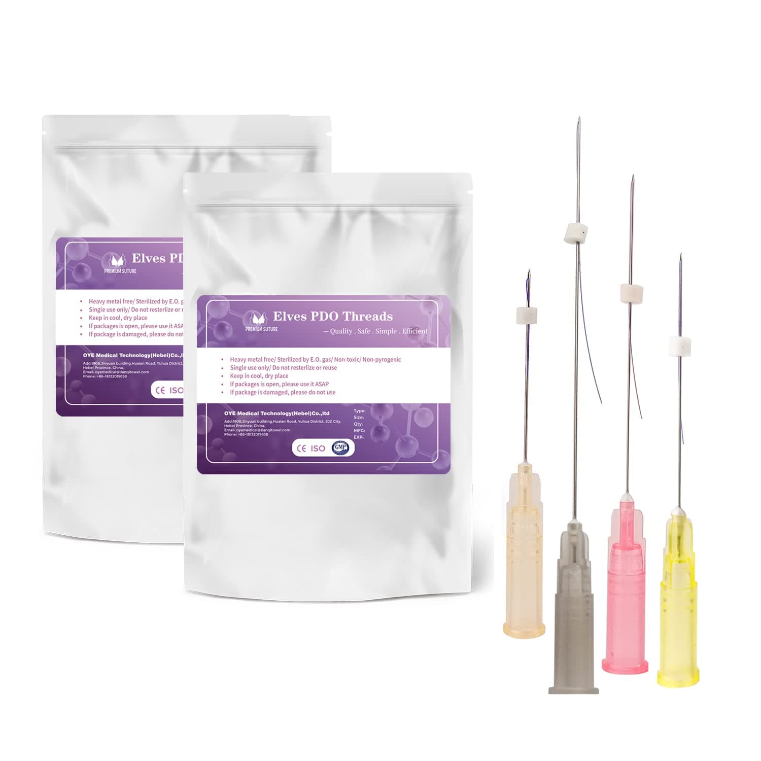 elves Pdo Threads for Face Lift 29G25mm, PDO Mono Thread, Pdo Threads Lift Face/Whole Body Mono Type 20pcs