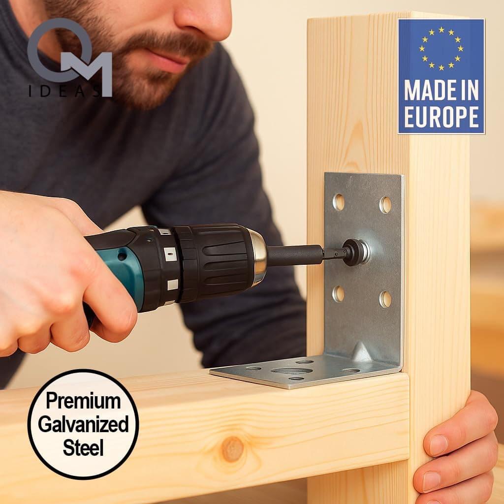 OMIDEAS 10 Pack Angle Brackets (1.97" x 1.97" x 1.38") Heavy Duty Corner Slee...