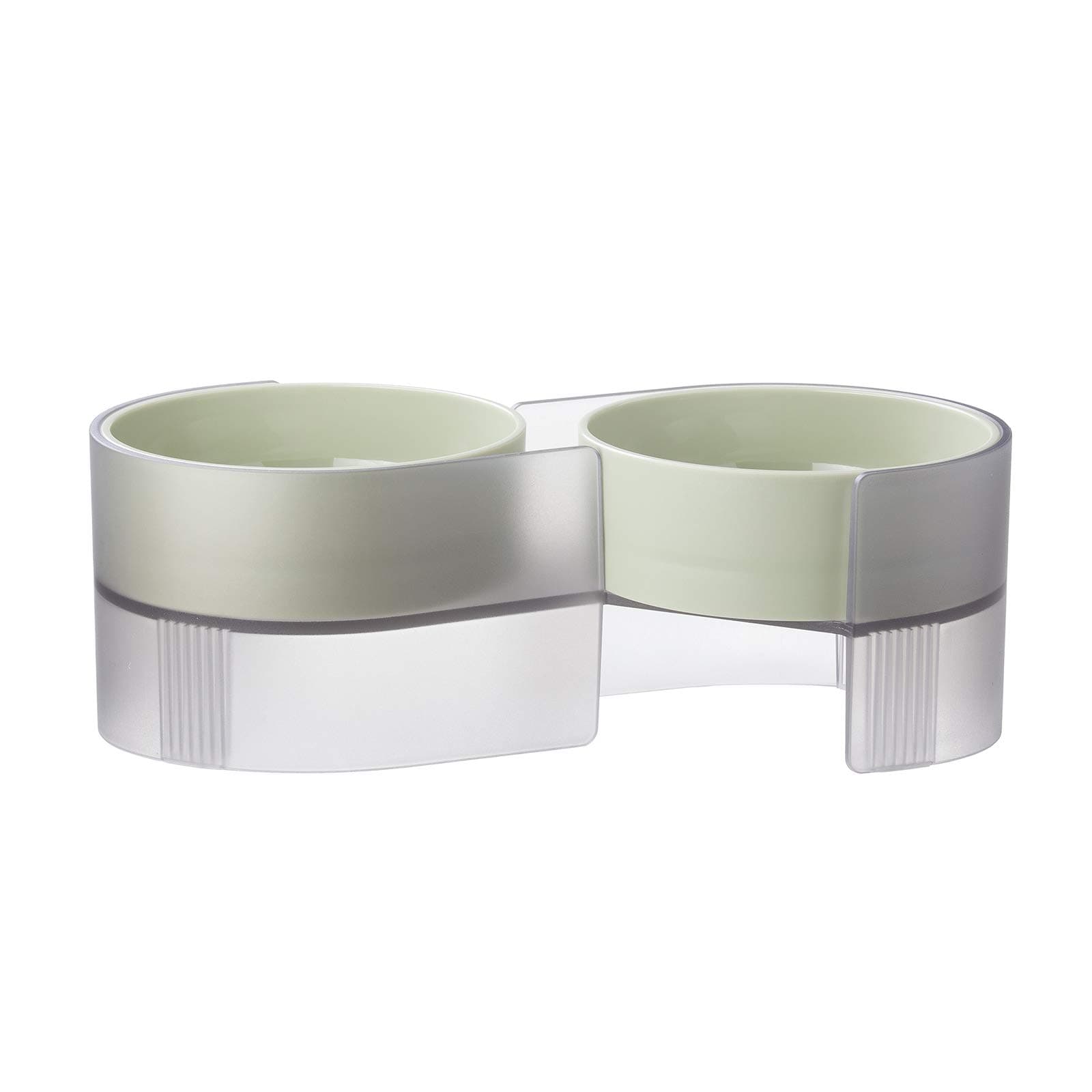 pidan Elevated Cat Bowls Set with Tilted Stand and 2 Removable Bowls, Raised No Spill Pet Food and Water Dishes for Cat and Small Dogs