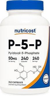 P5P Vitamin B6 Supplement 50mg, 240 Capsules (Pyridoxal-5-Phosphate) - Vegetarian Friendly, Non-GMO, Gluten Free