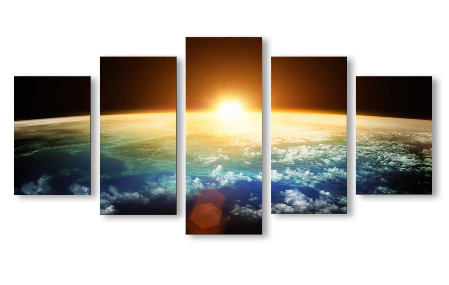 Canvas Wall Art 5 Panel Space Picture Prints Artwork for Living Room