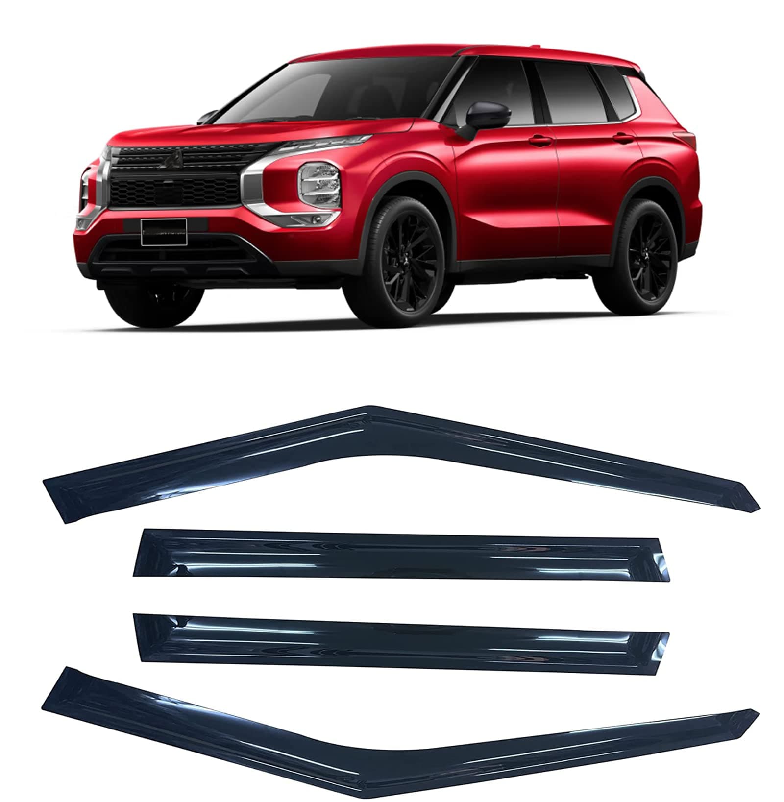 Window Visors Rain Guards Wind Deflectors Compatible with Mitsubishi Outlander 2022-2024