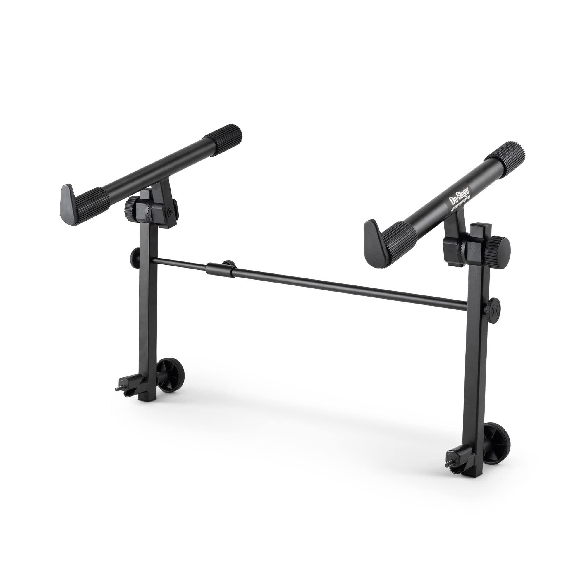 KSA7500 Universal Second Tier for X-Style Keyboard Stand (for Stacking Keyboards, Electric Pianos, Synths, and Organs, 60 lb Capacity, Adjustable, Nonslip Arms and Feet, Metal, Black)