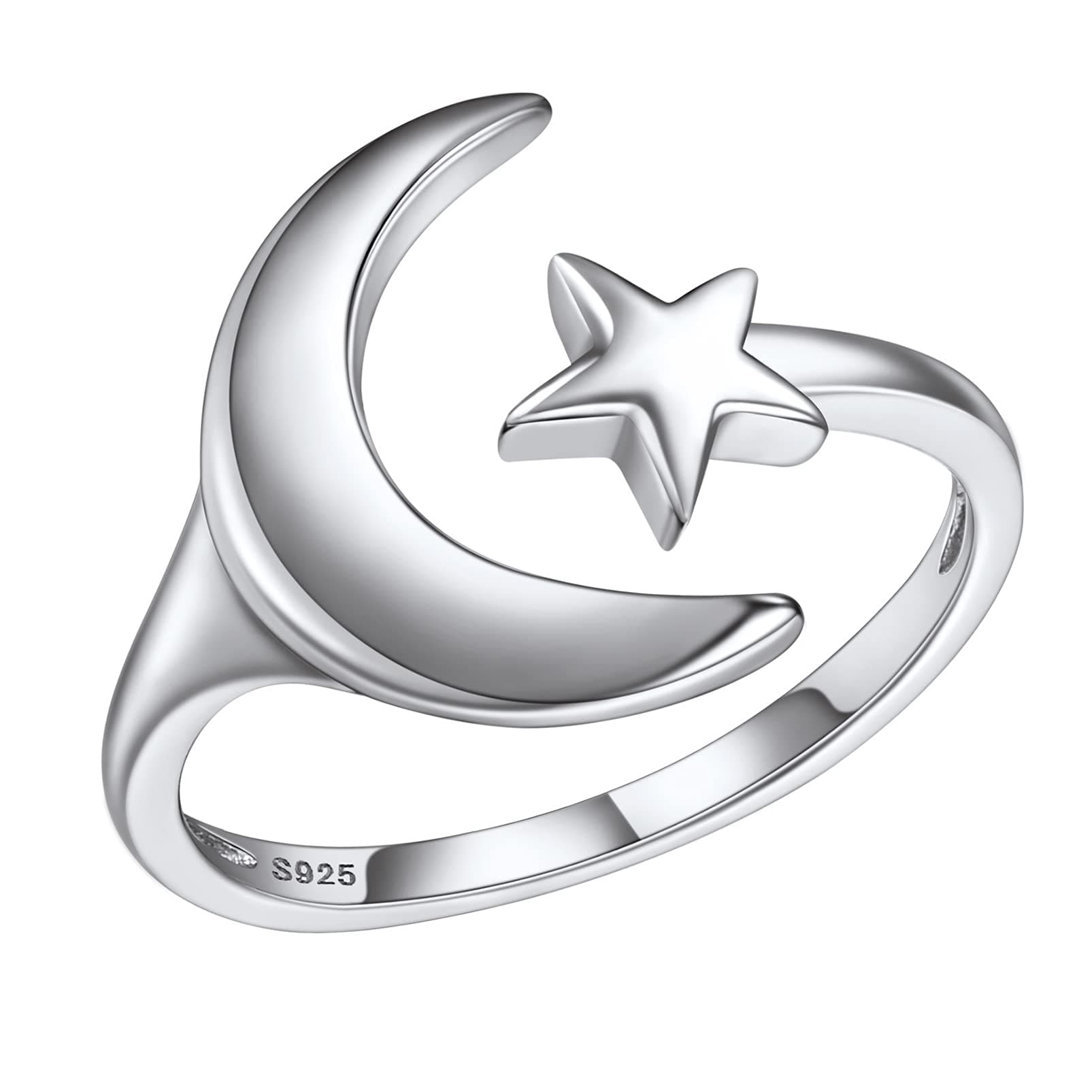 925 Sterling Silver Adjustable Open Ring for Women, Solid Sterling Silver Stackable Ring, knuckle Finger Ring, Pinky Ring, Come with Box