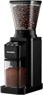 - SHARDOR Professional Conical Burr Coffee Grinder, Coffee Bean Grinder with 48 Grind Settings for Espresso, Drip & French Press, Upgraded Anti-Static Technology, Precision Timer, Black