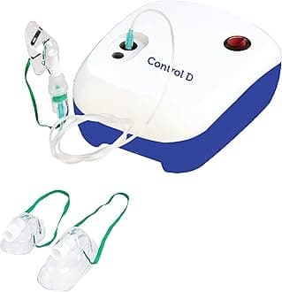 Control D NEB112 Respiratory Nebulizer with Complete Kit for Kids & Adults Nebulizer (White, Blue)