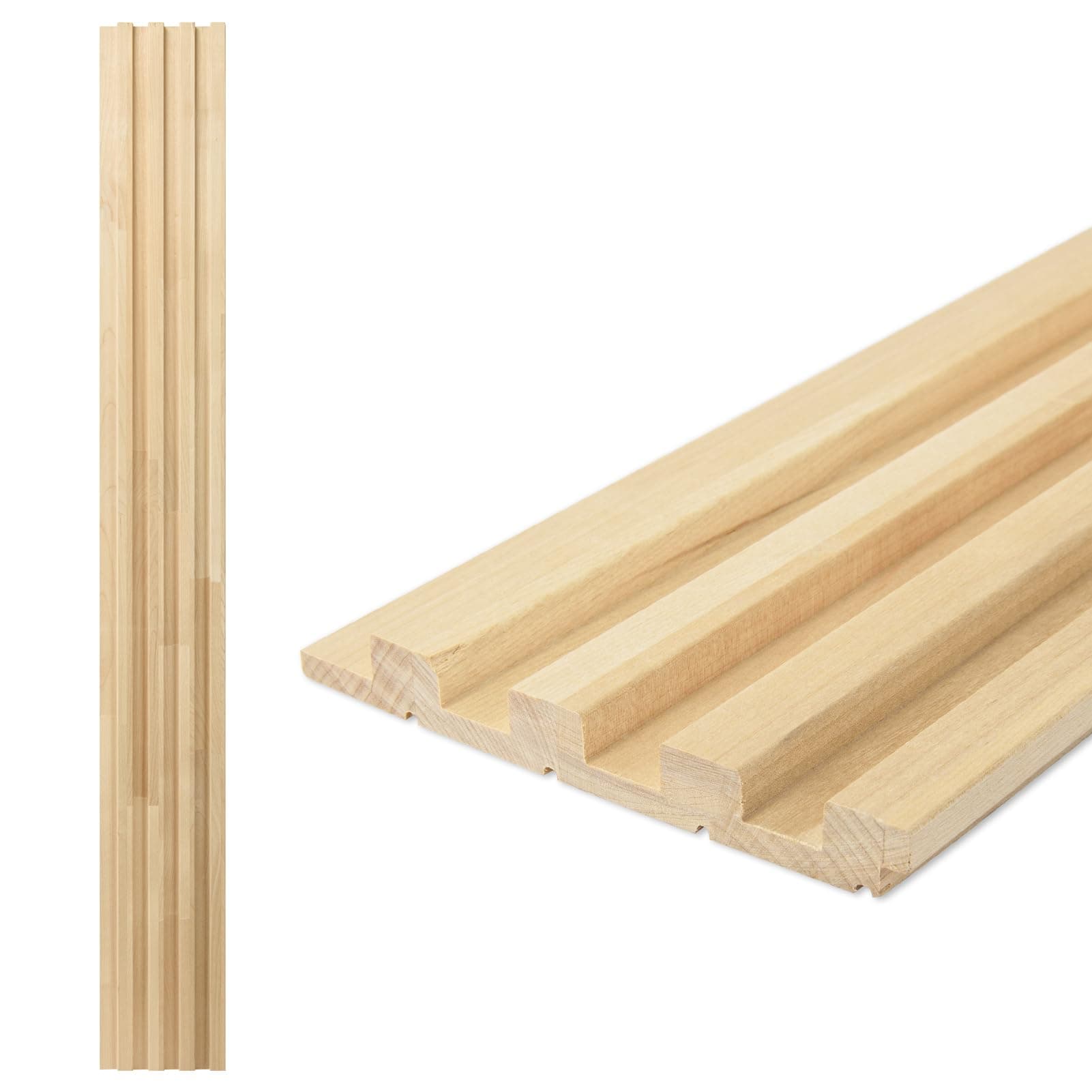 Art3d 4 Pc 96"x5.7" Wood Slat Wall Panel for Interior, Ceiling and Decoration, 15.2 SqFt