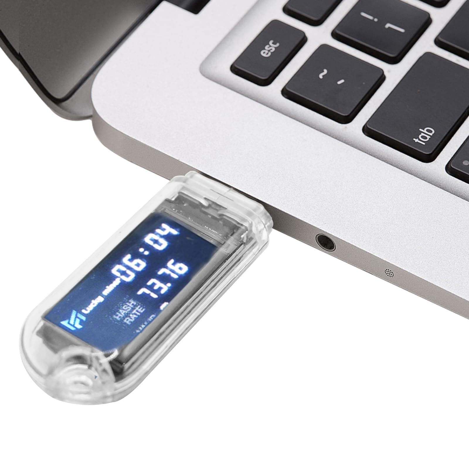 USB Bitcoins Miner Mini Solo Miner LV03 Asic Algorithm Lottery Crypto Miner 2.4G WiFi 74KH 1W with Display Compact Portable Bitcoins Mining Stick Cryptocurrency Silent (1pcs)