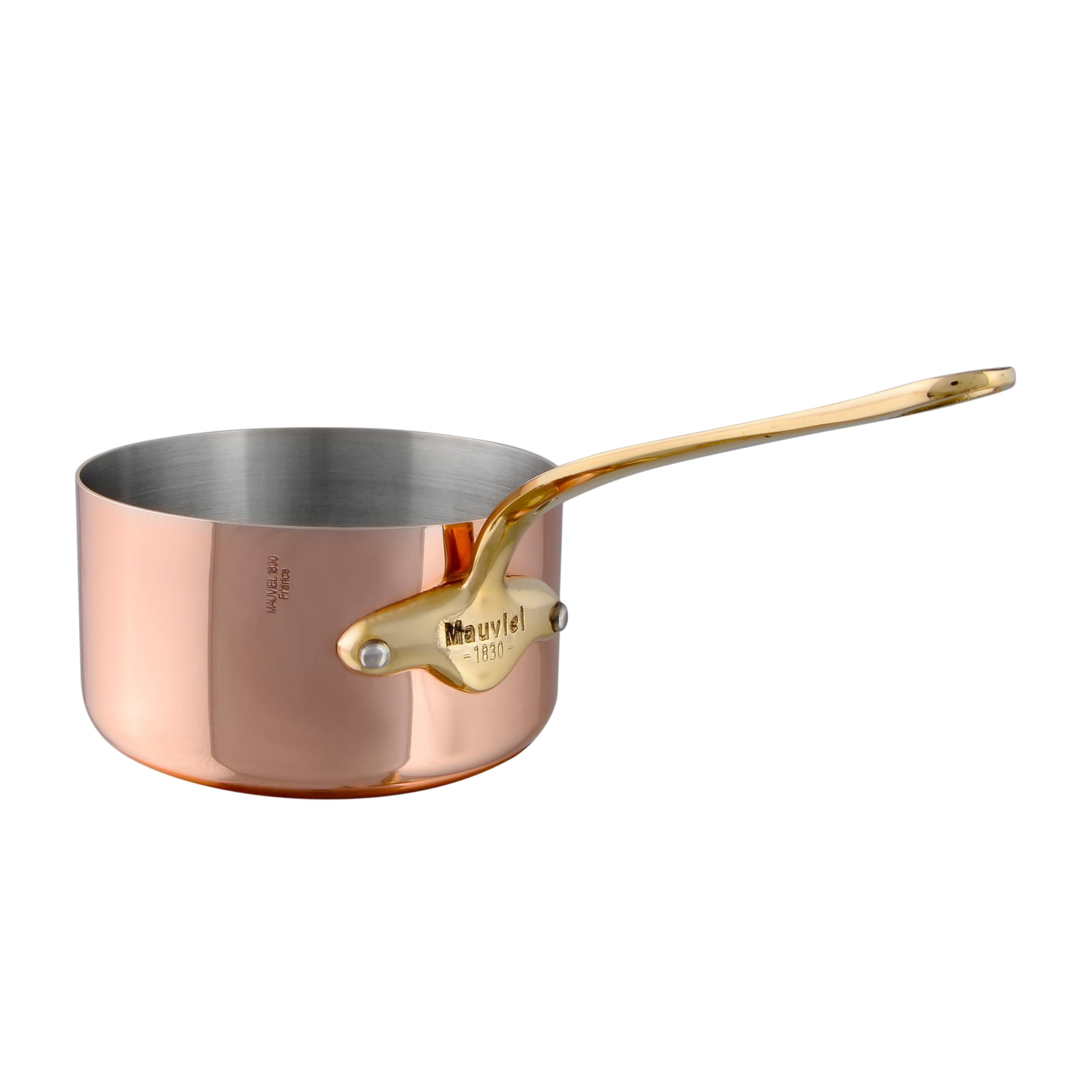 M'Heritage 150 B Copper Sauce Pan With Brass Handle, 2.8-Qt