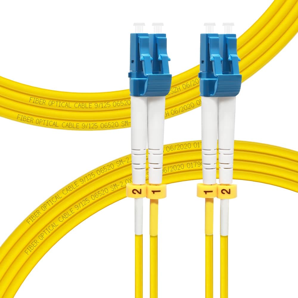 FLYPROFiber- 3M/10ft OS2 LC to LC Fiber Patch Cable, Length Options: 0.2m-200m, 1G/10GB Single Mode Duplex, 9/125um SMF Fiber Optic Cable Cord LSZH 3Meter(10ft)