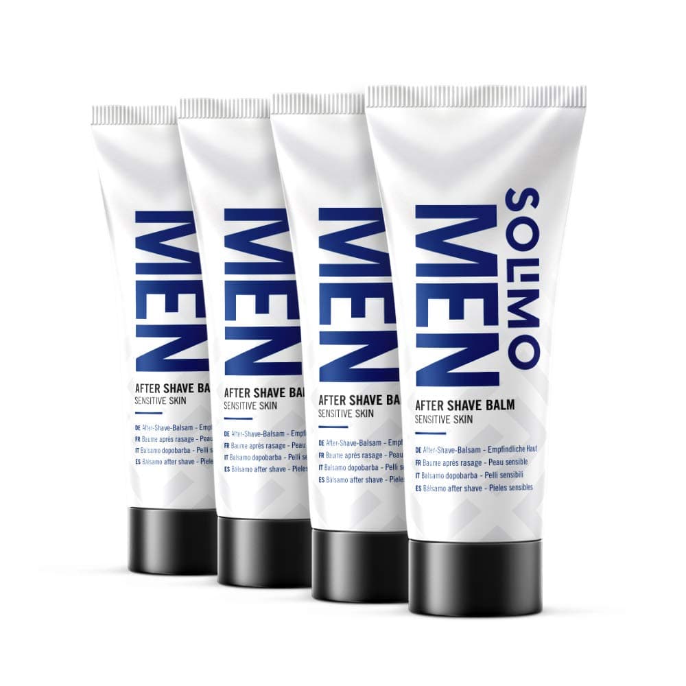 Amazon Brand - Solimo - Men After Shave Balsam - Sensitive, 4 x 100ml