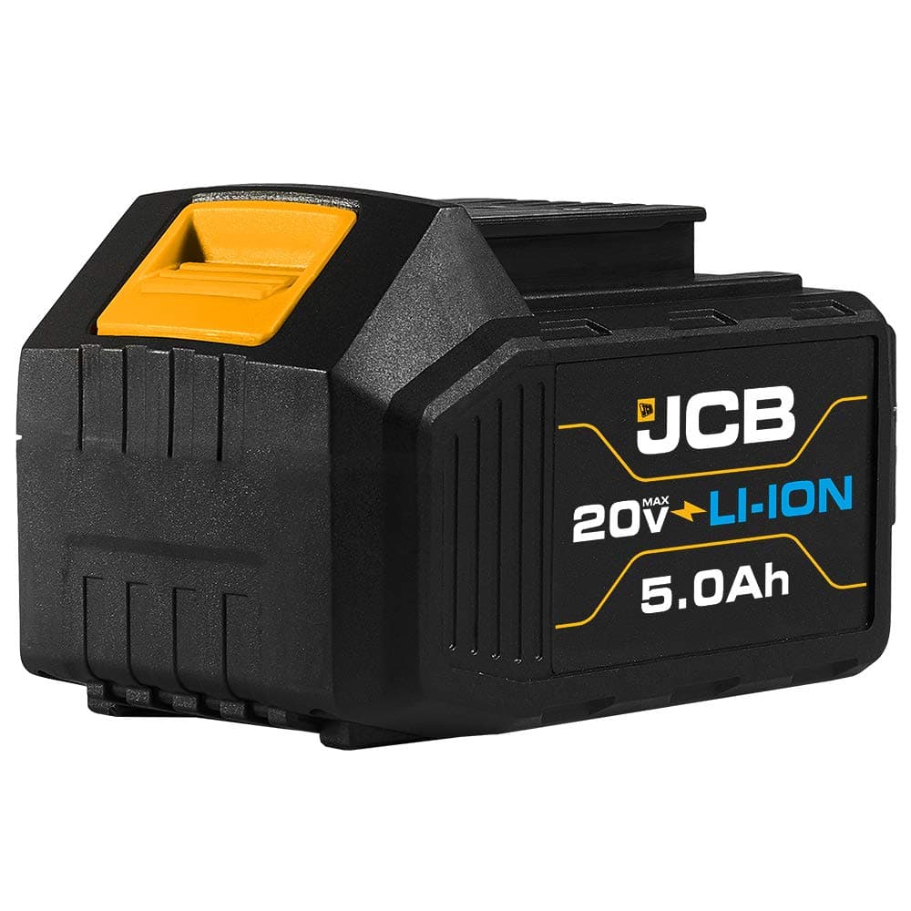 Jcb Tools - 20V Lithium-Ion Battery 5.0Ah With Charge Remaining Indicator - For Jcb 20V Power Tools - Drill, Jigsaw, Recip Saw, Circular Saw, Multi Tool, Miter Saw, Angle Grinder, LED Work Light