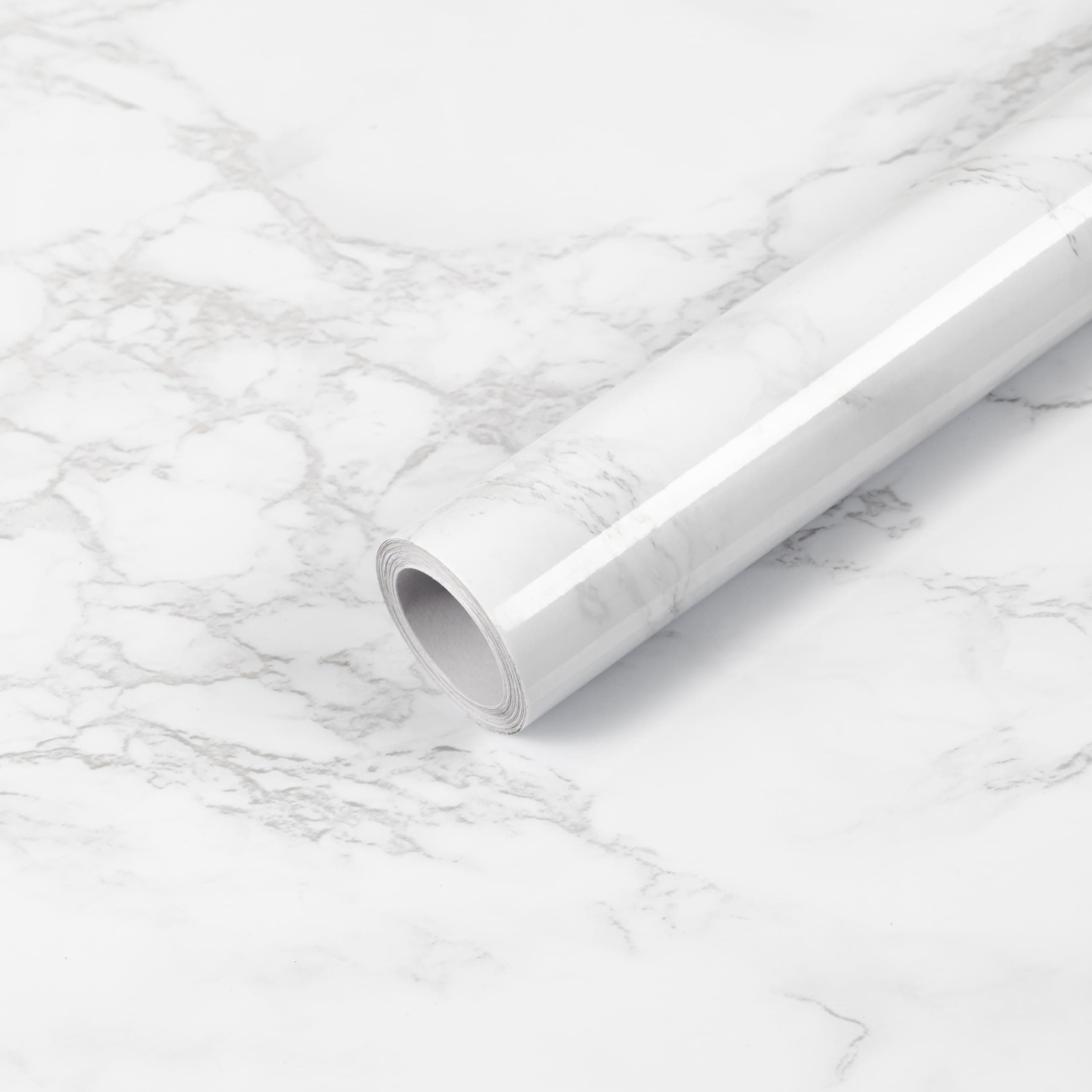 Marble Effect Self Adhesive Vinyl 40 X 300cm Sticky Back Plastic White Marble Contact Paper Waterproof Peel and Stick Wallpaper Self Adhesive Vinyl Wrap for Kitchen Worktop