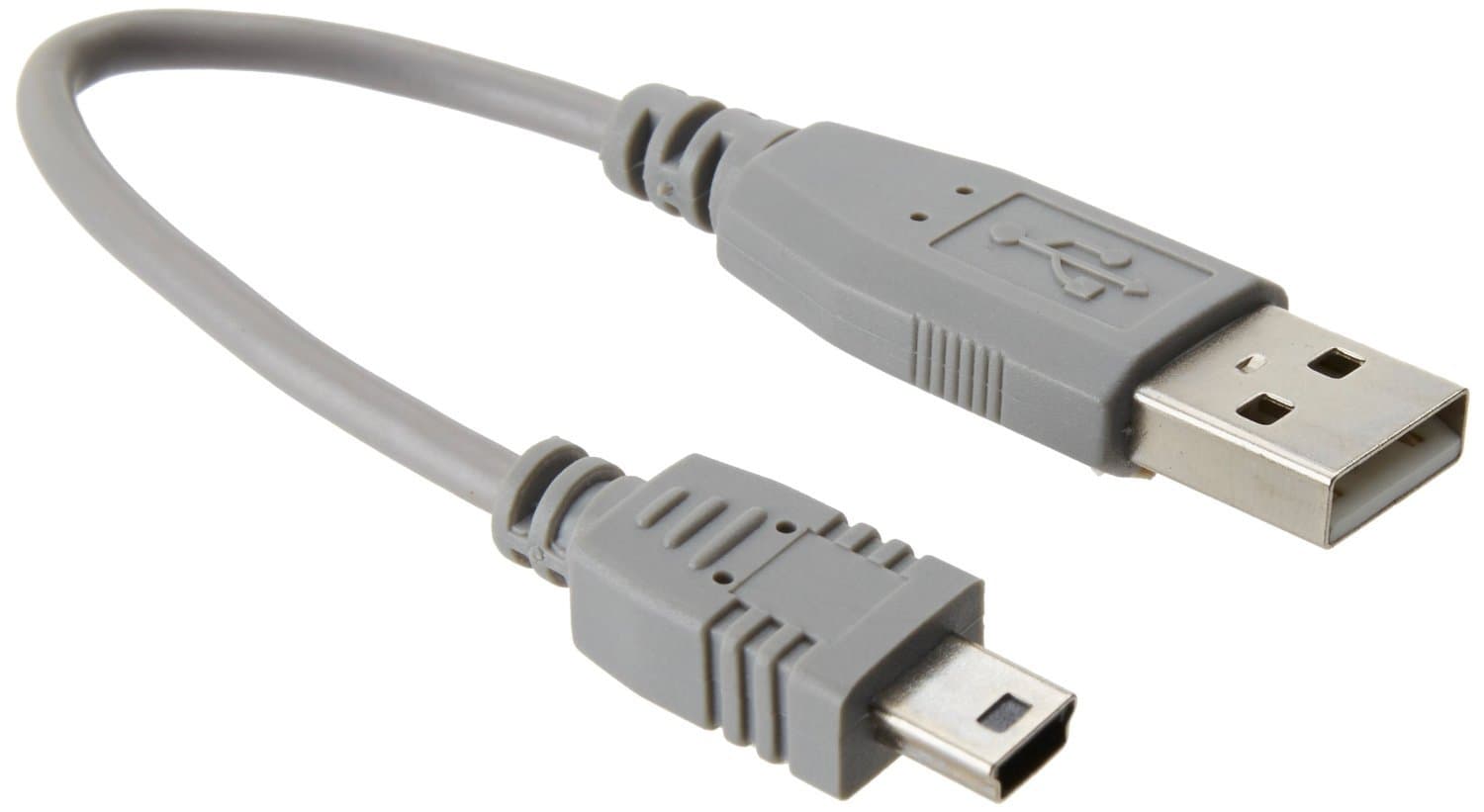 StarTech.com 6 in. USB to Mini USB Cable - USB 2.0 A to Mini B - Gray - Mini USB Cable (USB2HABM6IN)