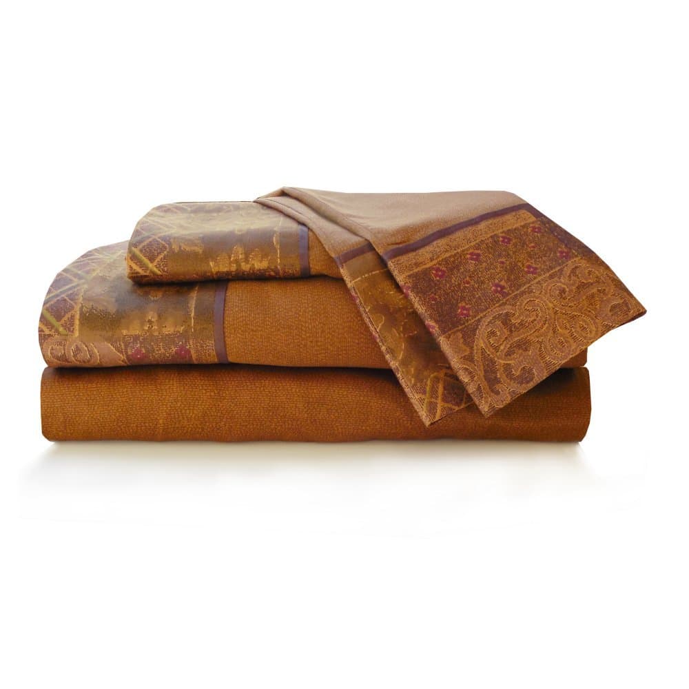 Croscill Home Fashions Galleria Sheet Set, King, Red, Patchwork