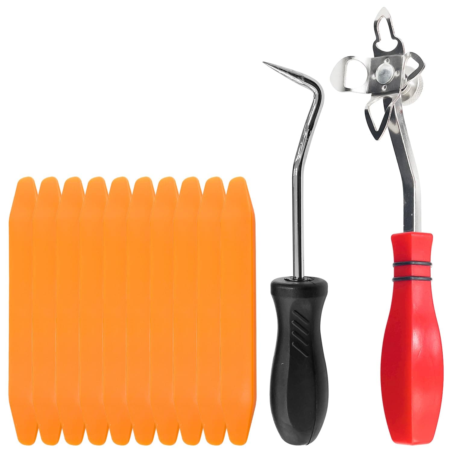 12 Pcs Windshield and Glass Repair Tools Kit, Including 1 Pcs Cotter Pin Puller, 1 Pc Windshield Installing Tool and 10 Pcs Installation Setting Tool for Installing Windshield Gasket