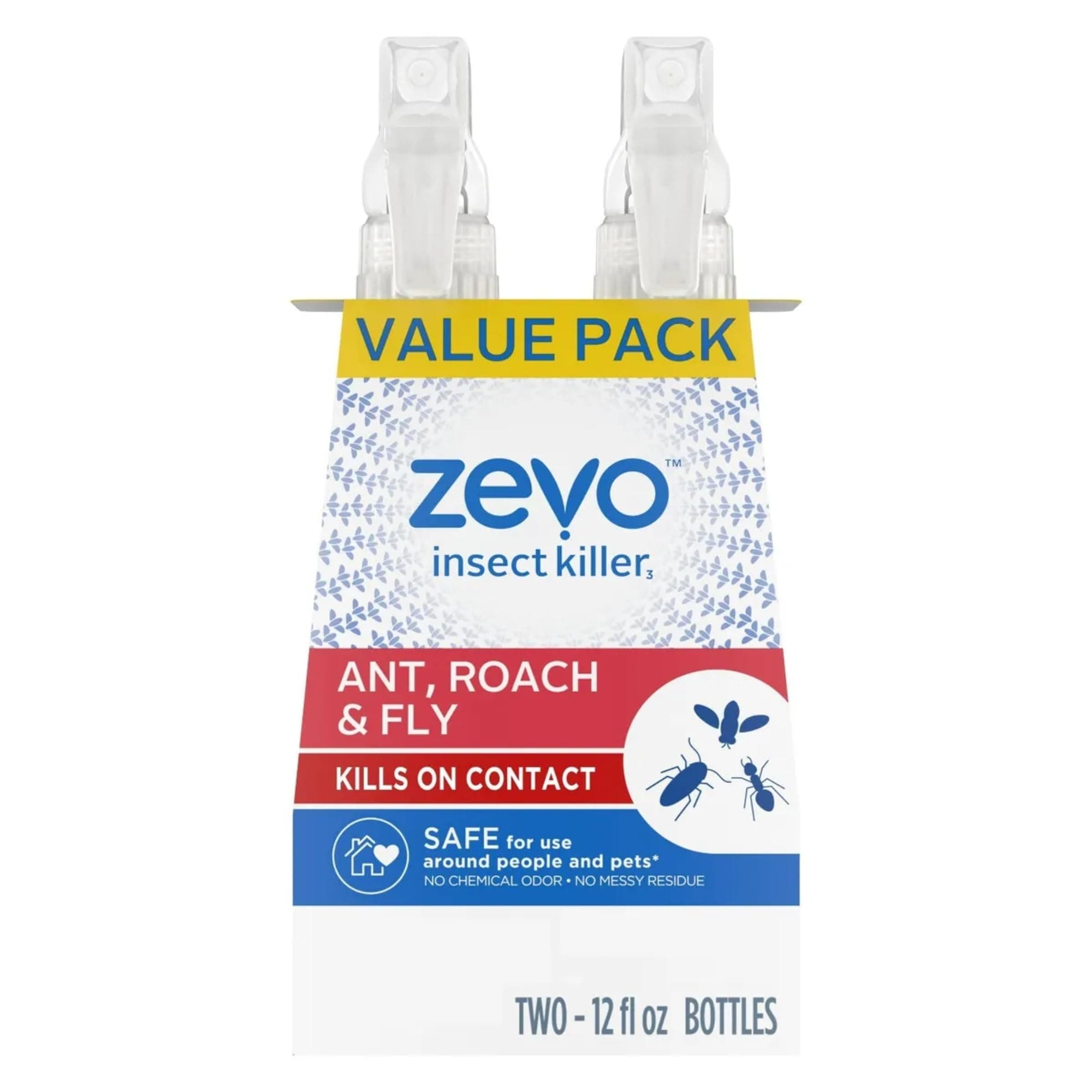 ZEVOMulti Insect Killer Spray, Ant, Roach & Fly Bug Spray, Twin Pack
