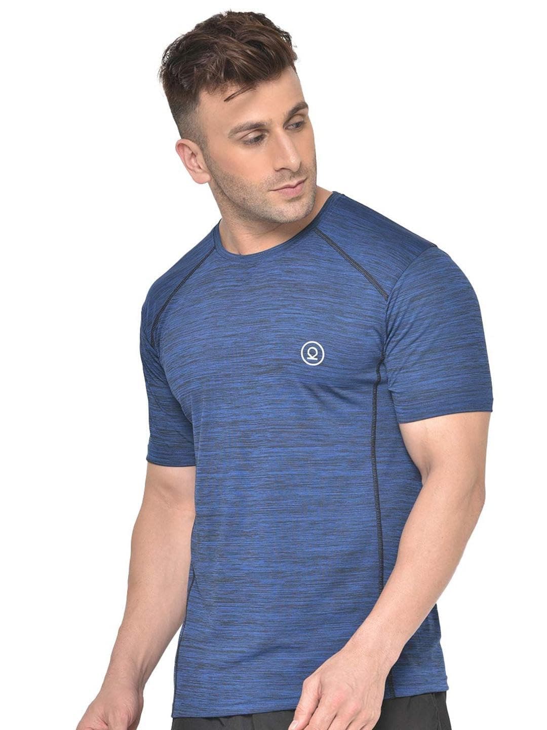 Men's Polyester Regular Fit Round Neck Regular Dry Fit Gym Sports T-Shirt