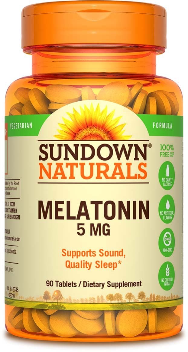 Sundown Melatonin 5mg Tabs 90ct - Pack of 6