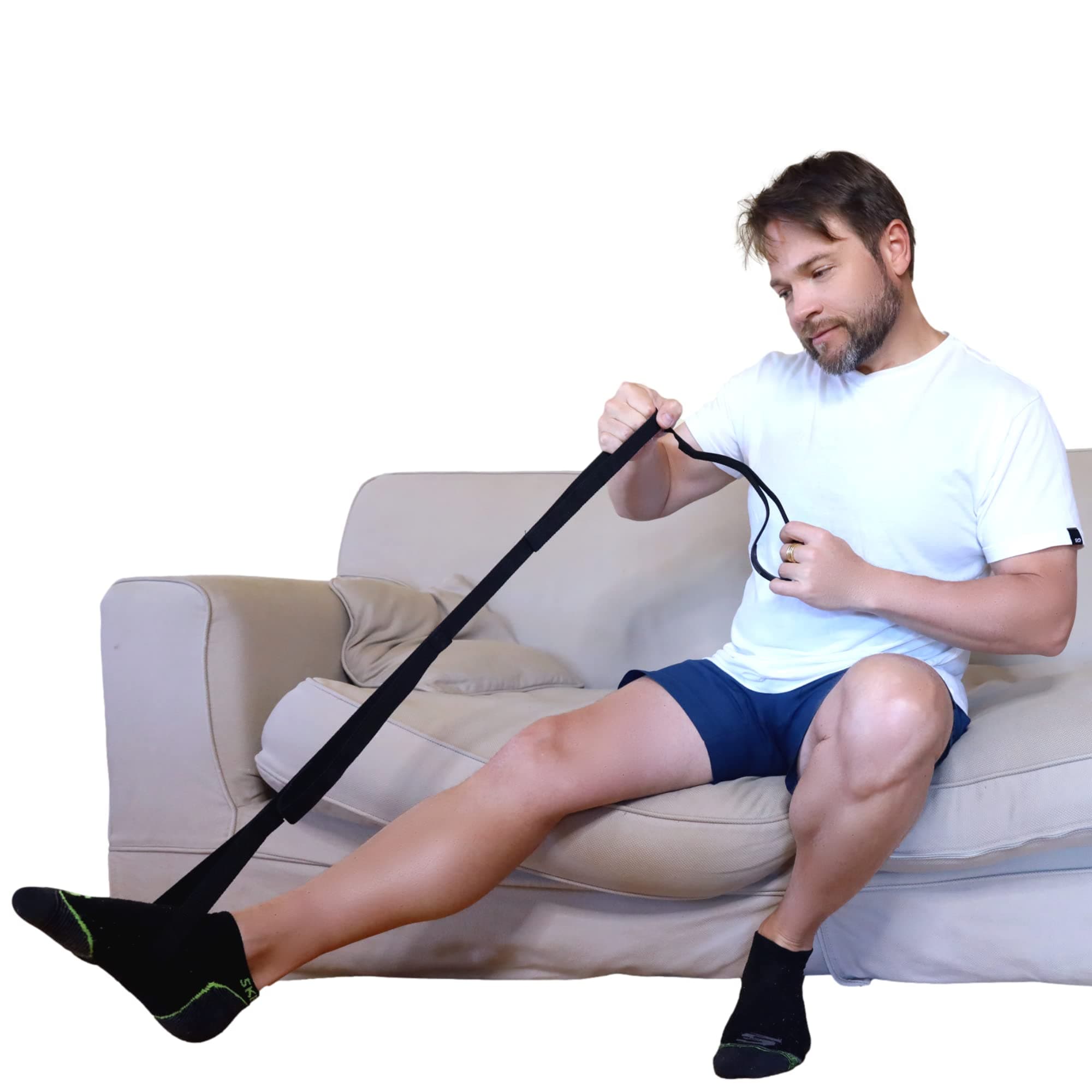 VMA 47ââ‚¬Â Leg Lifter Strap, Extra Long Leg Strap with Multiple Loops to Lift Leg, Ideal Total Hip Replacement Recovery or Knee Replacement Surgery Recovery Aids, Foot Helper for Elderly or Disabled