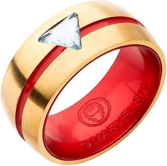SalesOne Marvel Iron Man CZ Arc Reactor Ring - Officially Licensed Marvel Merchandise Collectible Enamel Ring