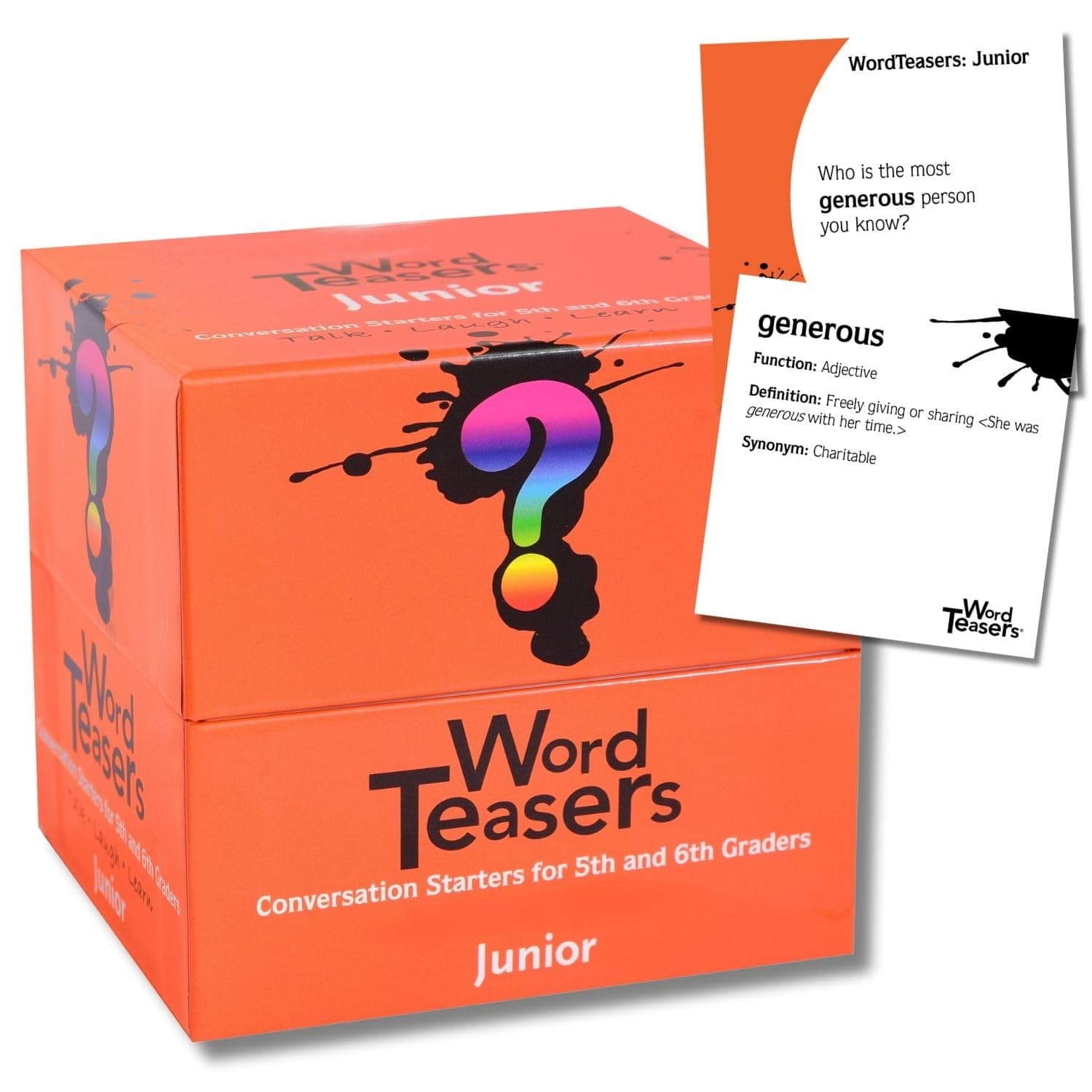 WordTeasers WT-2296 Junior Flash Card, 150 Questions (Pack of 150)