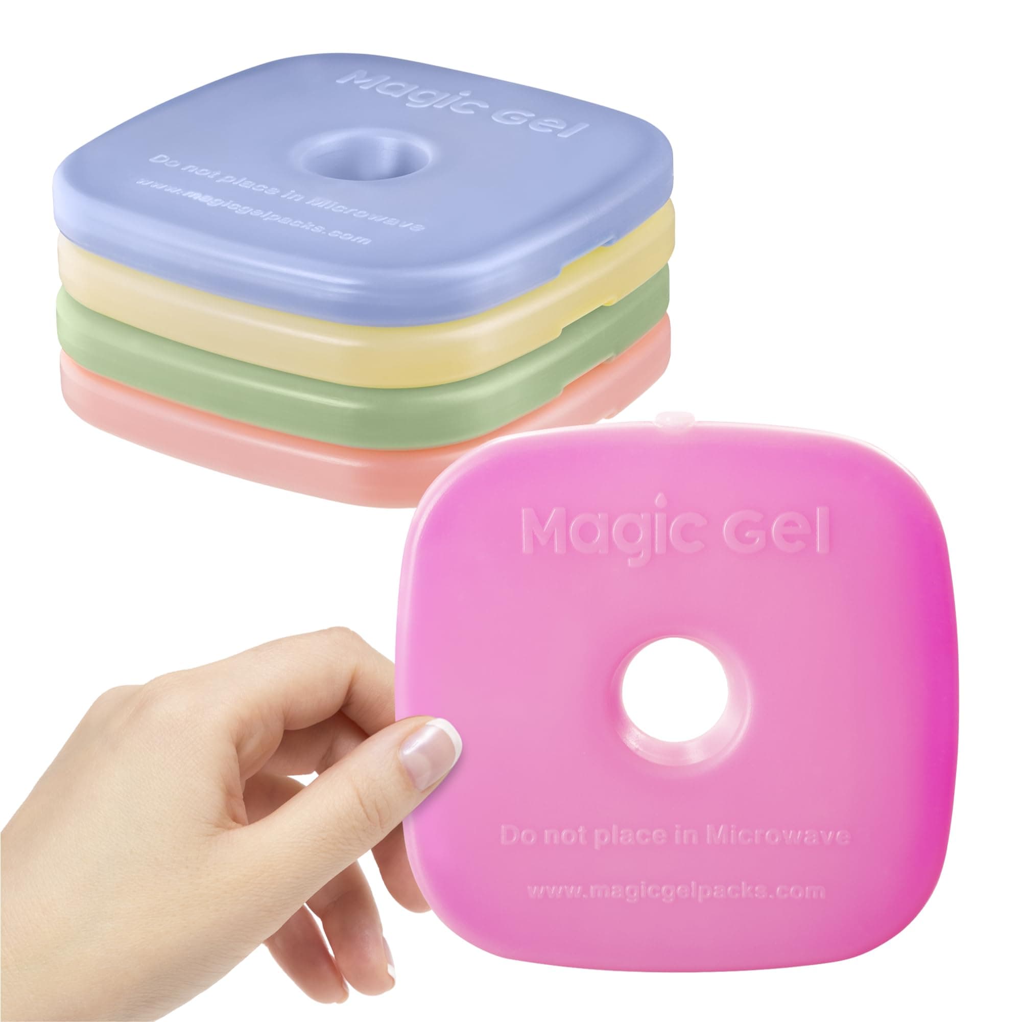 Magic Gel - Lunch Box and Lunch Box Cooler Blocks Long Lasting, Reusable, Small and Thin, Perfect for Insulated Bags